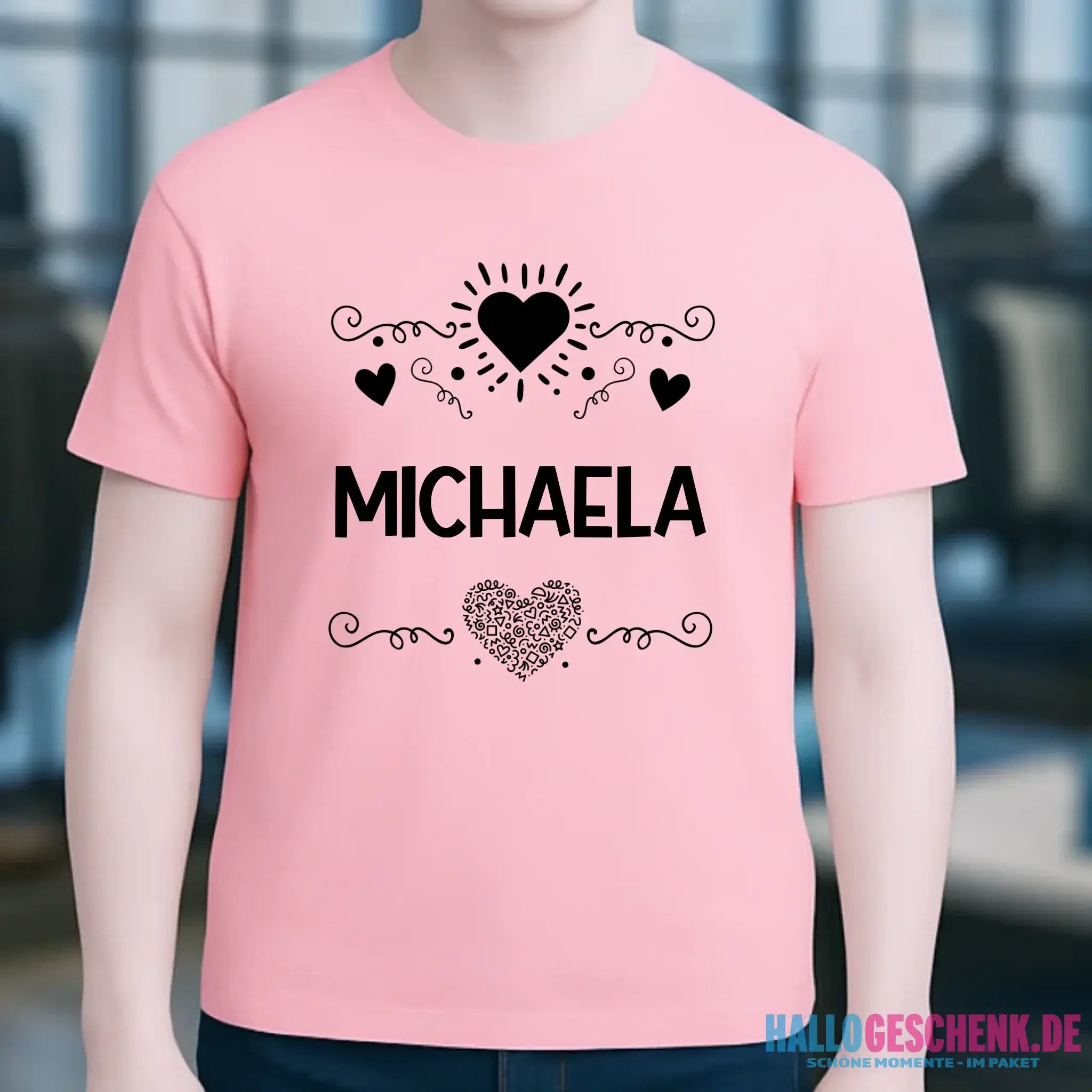 LOVE DESIGN 2 personaliserbar - Unisex Premium T-Shirt XS-5XL aus Bio-Baumwolle für Damen & Herren