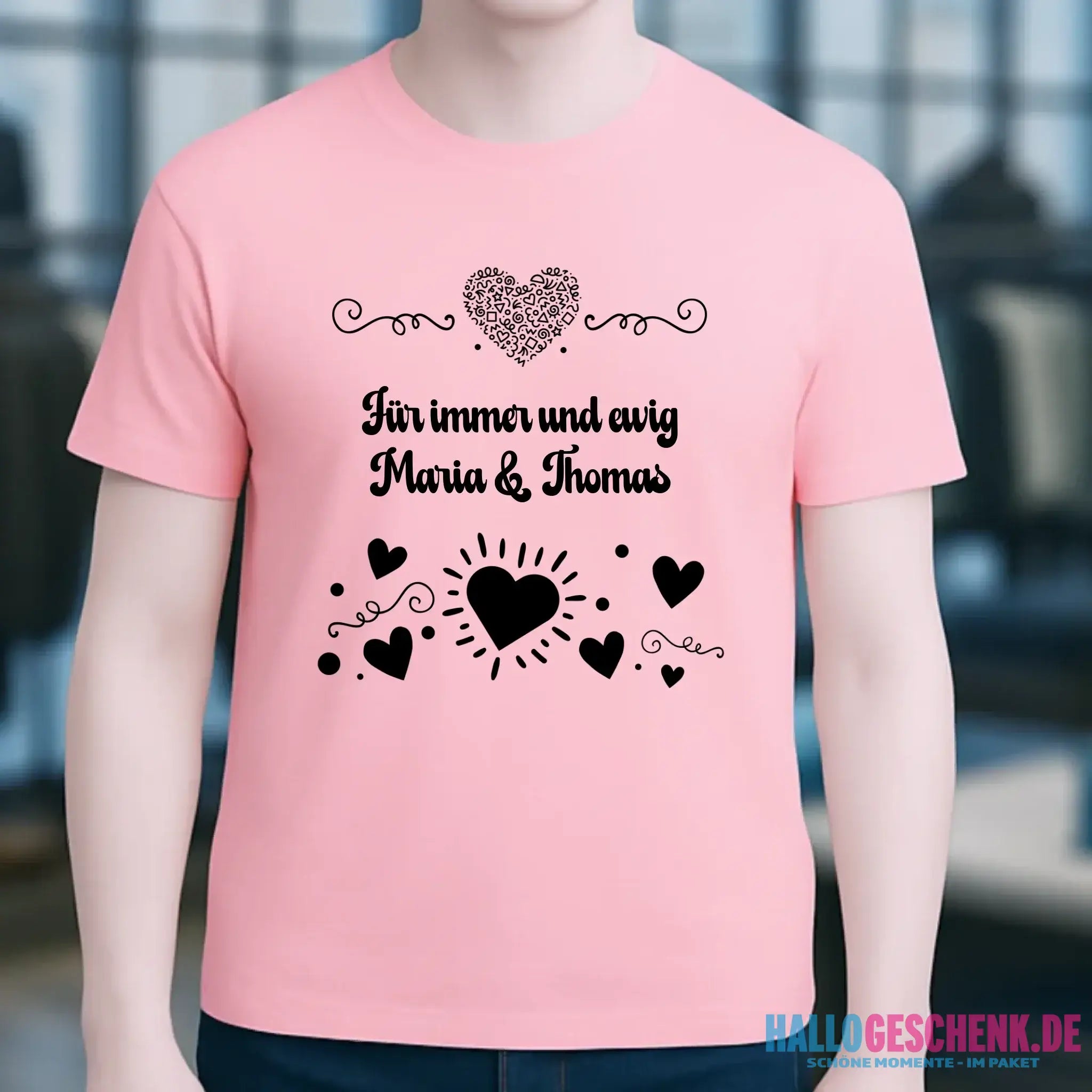 LOVE DESIGN 3 personalisierbar - Unisex Premium T-Shirt XS-5XL aus Bio-Baumwolle für Damen & Herren
