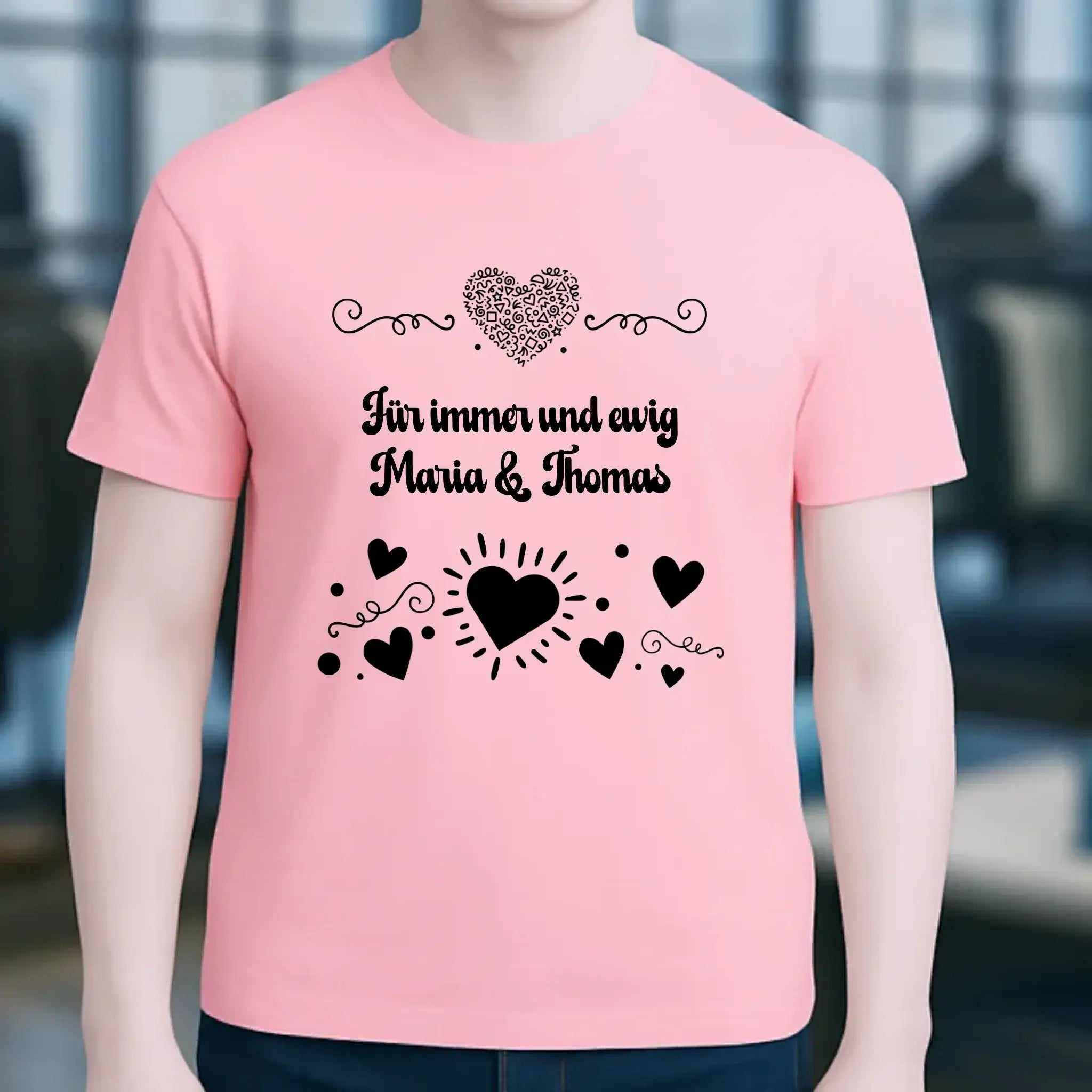 LOVE DESIGN 3 personalisierbar - Unisex Premium T-Shirt XS-5XL aus Bio-Baumwolle für Damen & Herren
