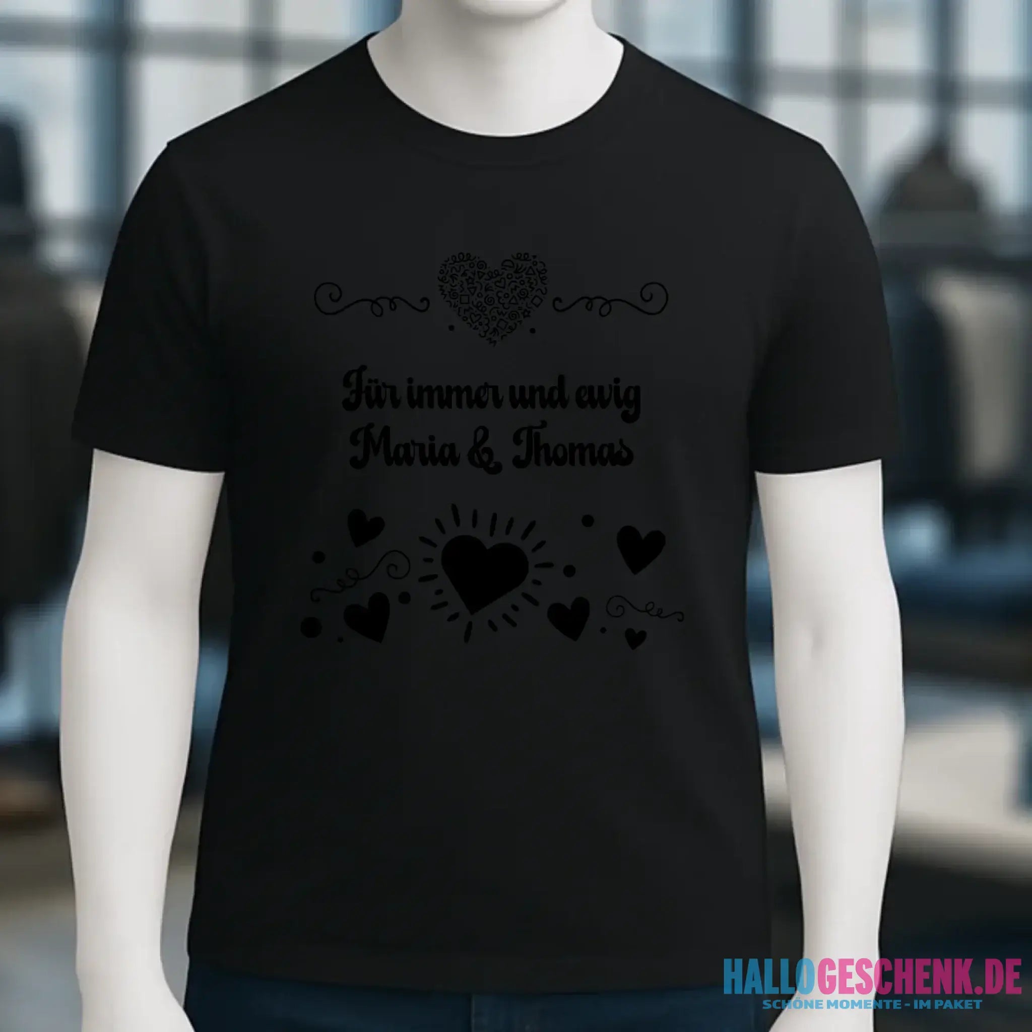LOVE DESIGN 3 personalisierbar - Unisex Premium T-Shirt XS-5XL aus Bio-Baumwolle für Damen & Herren
