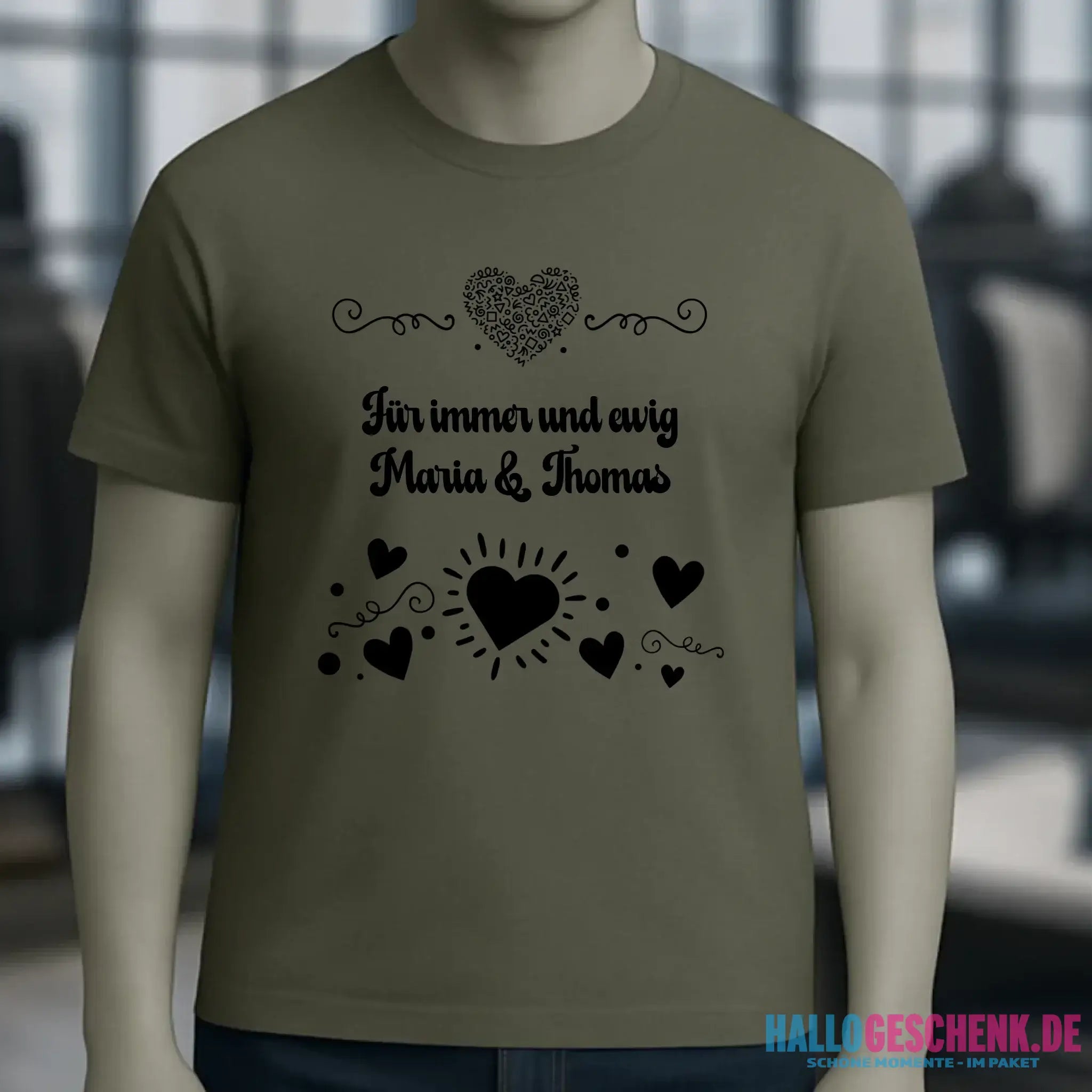 LOVE DESIGN 3 personalisierbar - Unisex Premium T-Shirt XS-5XL aus Bio-Baumwolle für Damen & Herren
