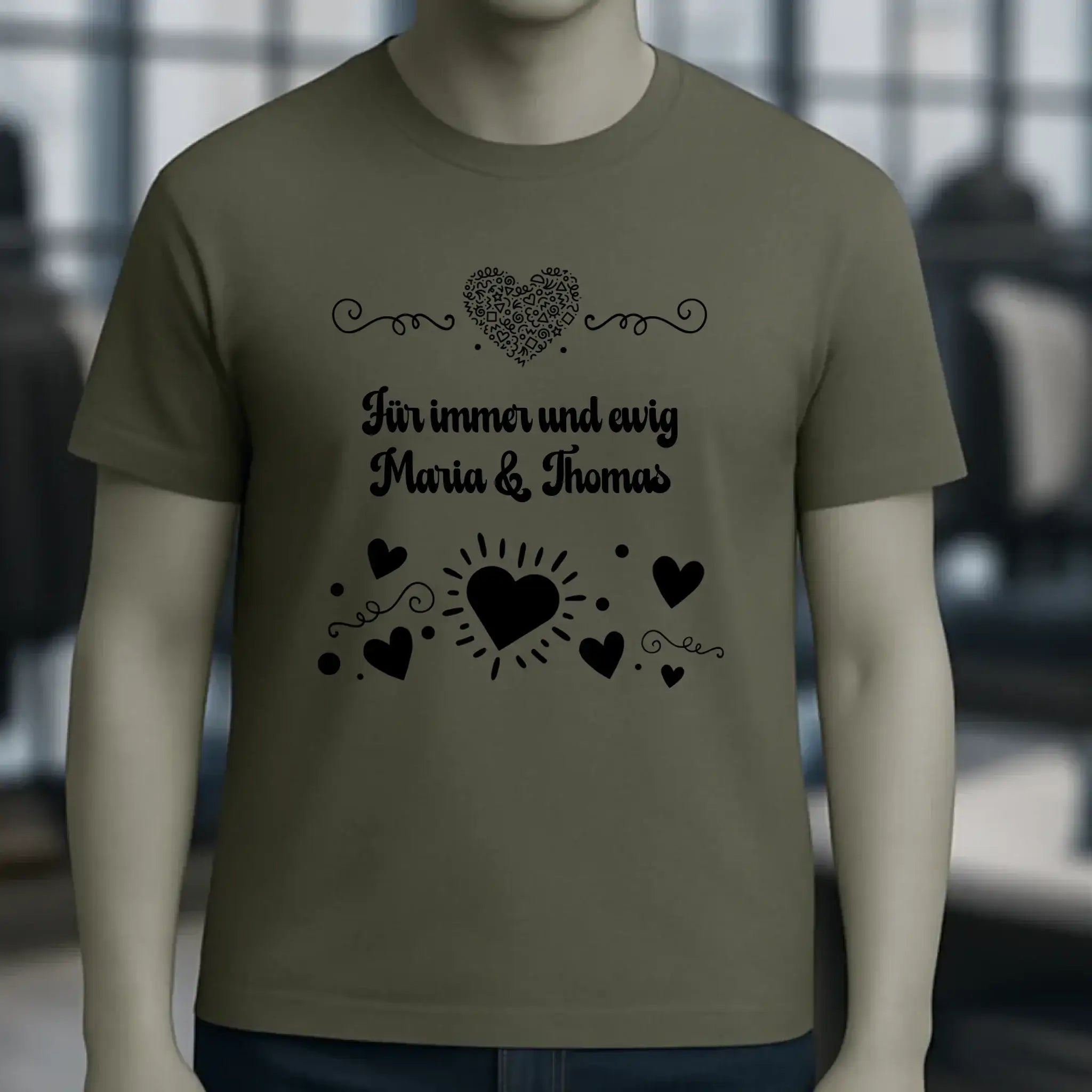 LOVE DESIGN 3 personalisierbar - Unisex Premium T-Shirt XS-5XL aus Bio-Baumwolle für Damen & Herren