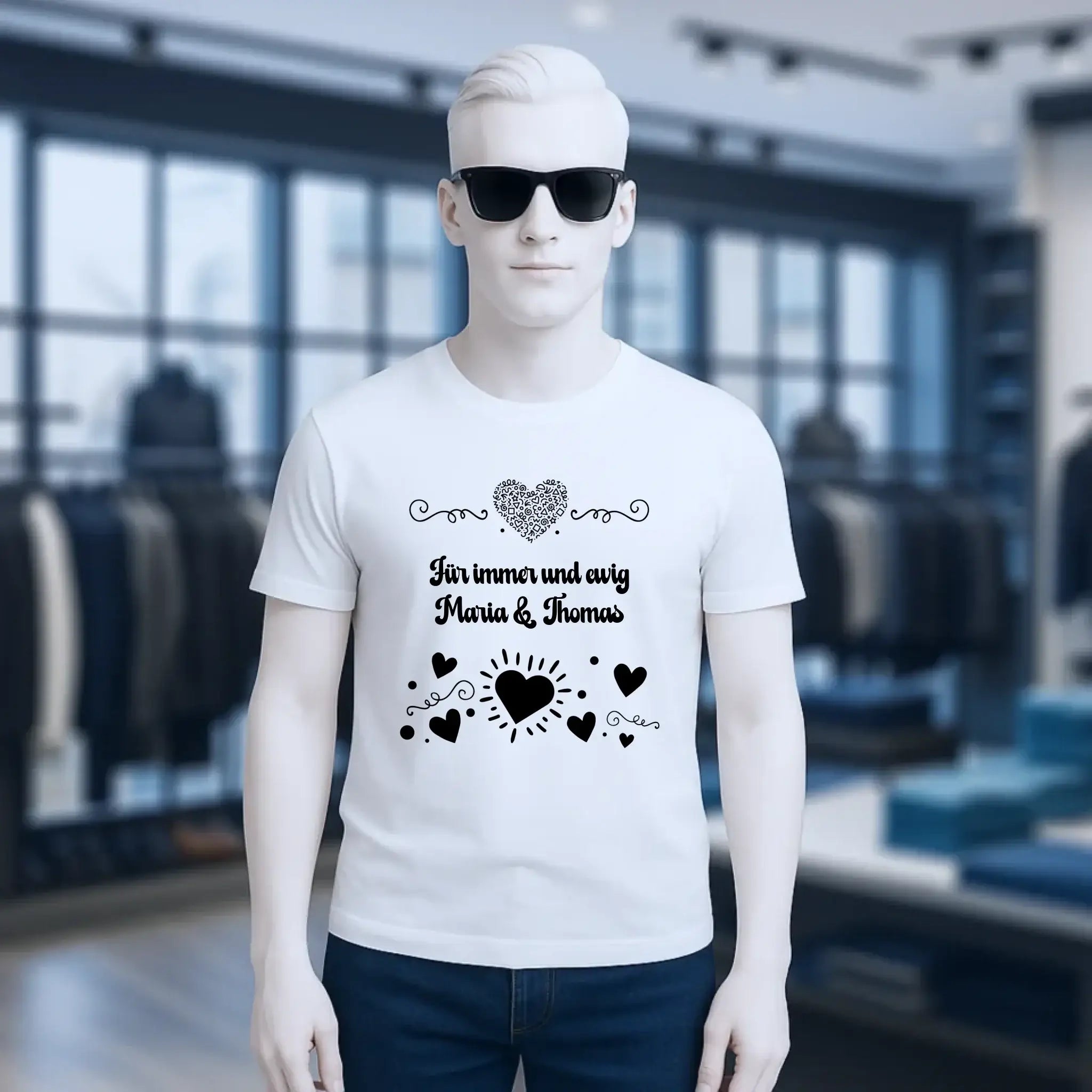 LOVE DESIGN 3 personalisierbar - Unisex Premium T-Shirt XS-5XL aus Bio-Baumwolle für Damen & Herren