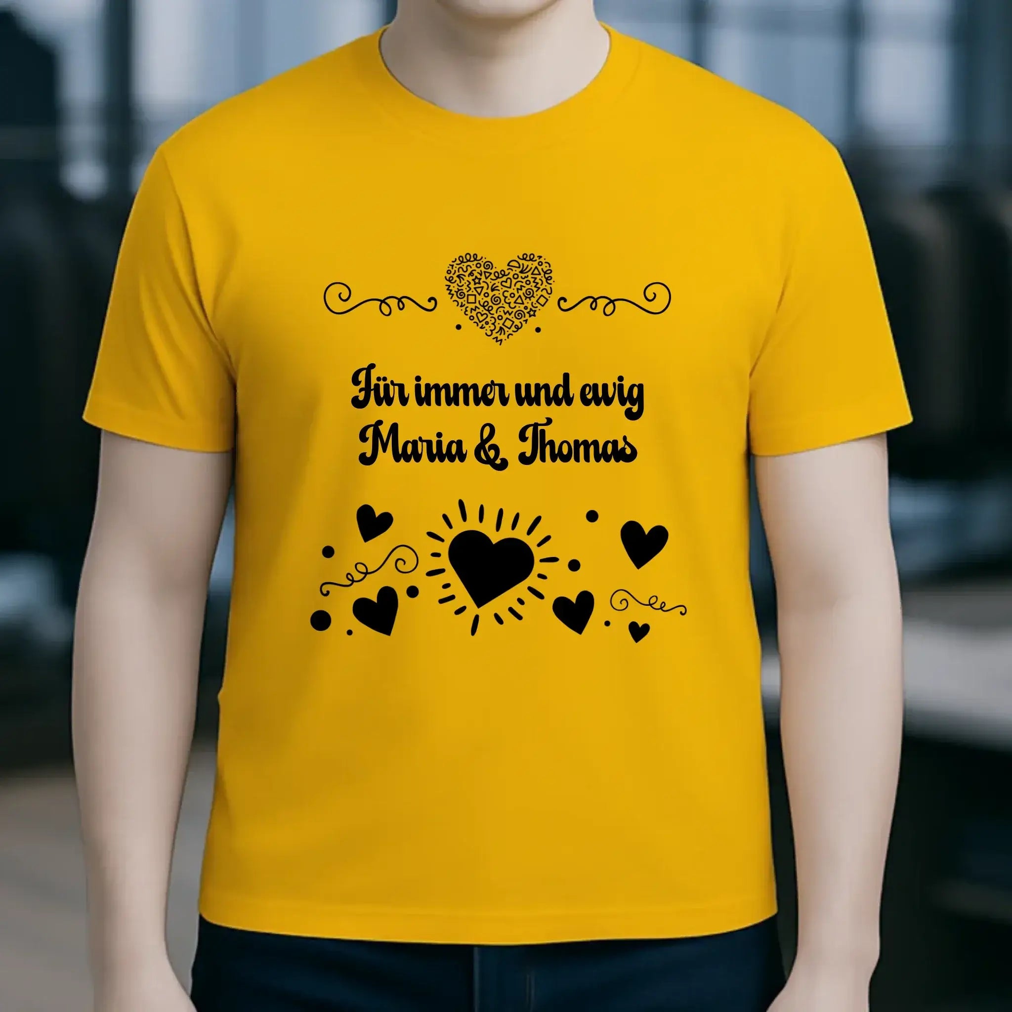 LOVE DESIGN 3 personalisierbar - Unisex Premium T-Shirt XS-5XL aus Bio-Baumwolle für Damen & Herren