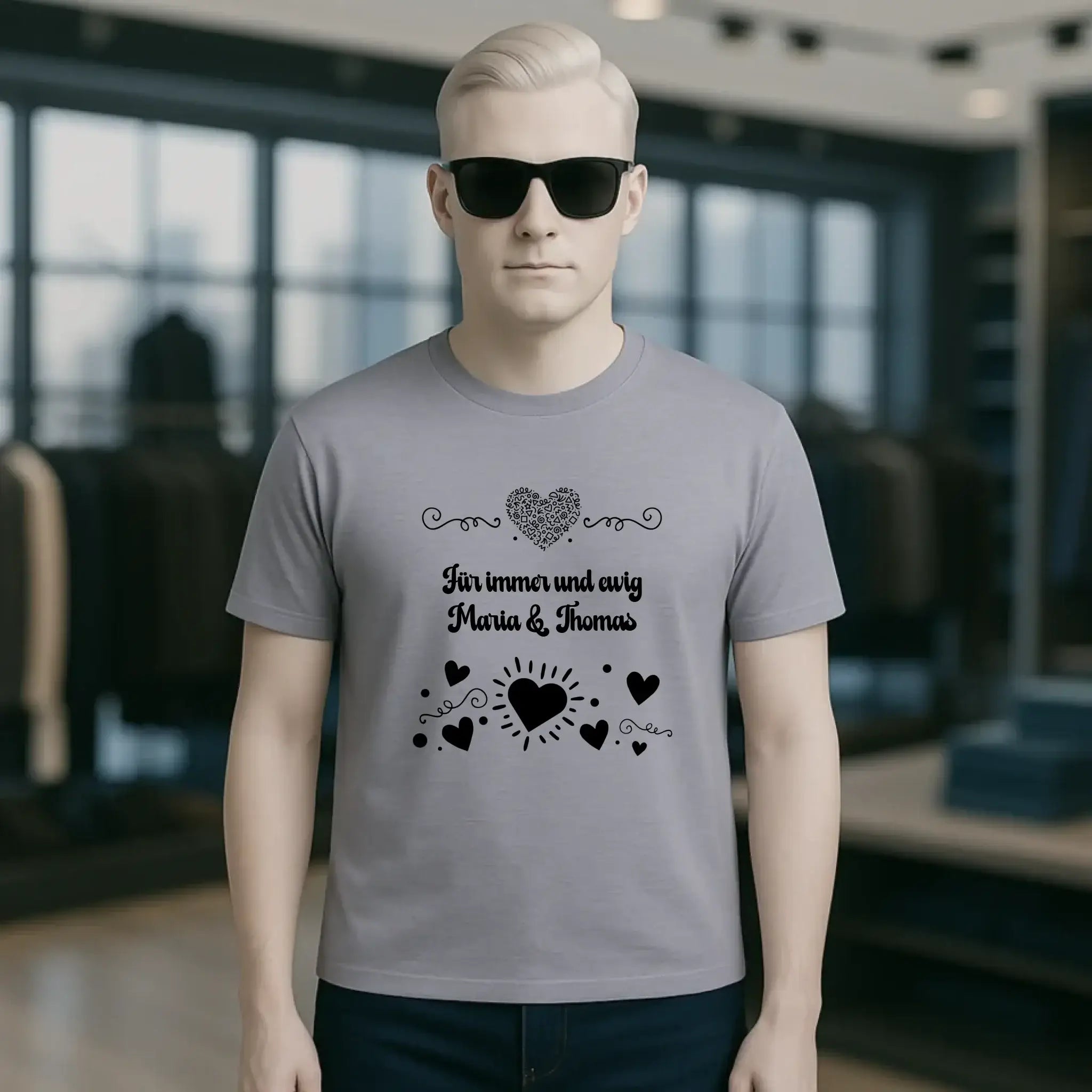 LOVE DESIGN 3 personalisierbar - Unisex Premium T-Shirt XS-5XL aus Bio-Baumwolle für Damen & Herren