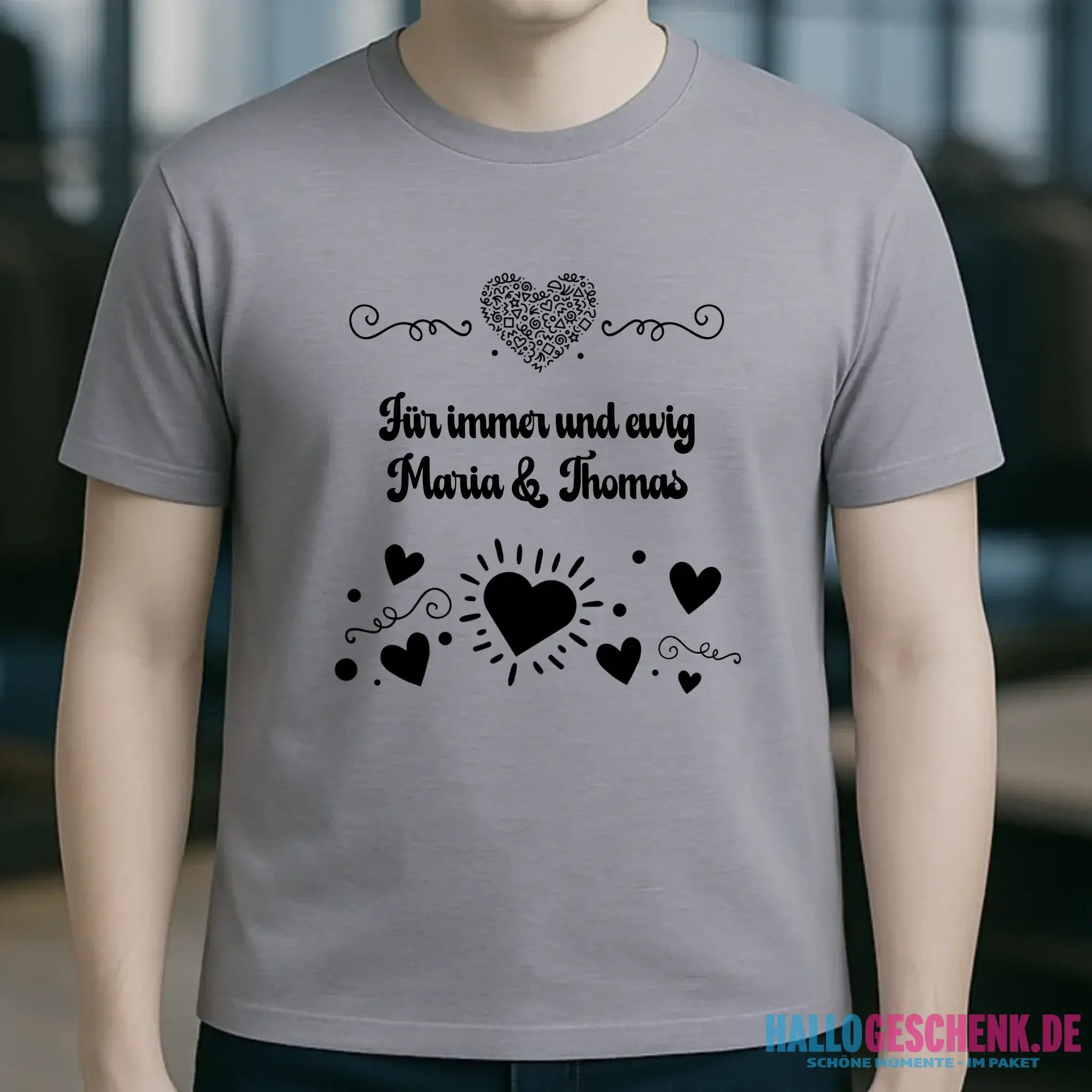 LOVE DESIGN 3 personalisierbar - Unisex Premium T-Shirt XS-5XL aus Bio-Baumwolle für Damen & Herren