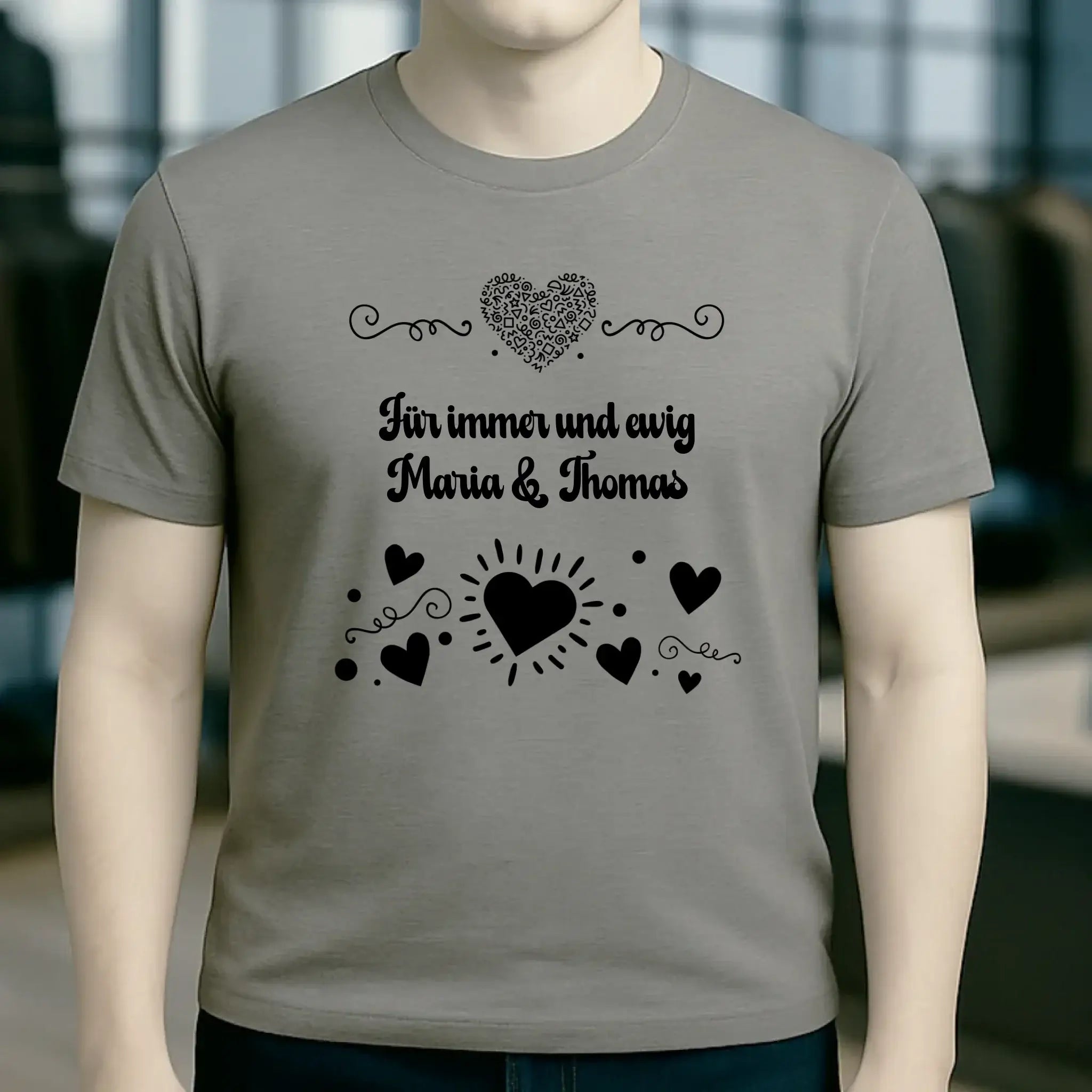 LOVE DESIGN 3 personalisierbar - Unisex Premium T-Shirt XS-5XL aus Bio-Baumwolle für Damen & Herren