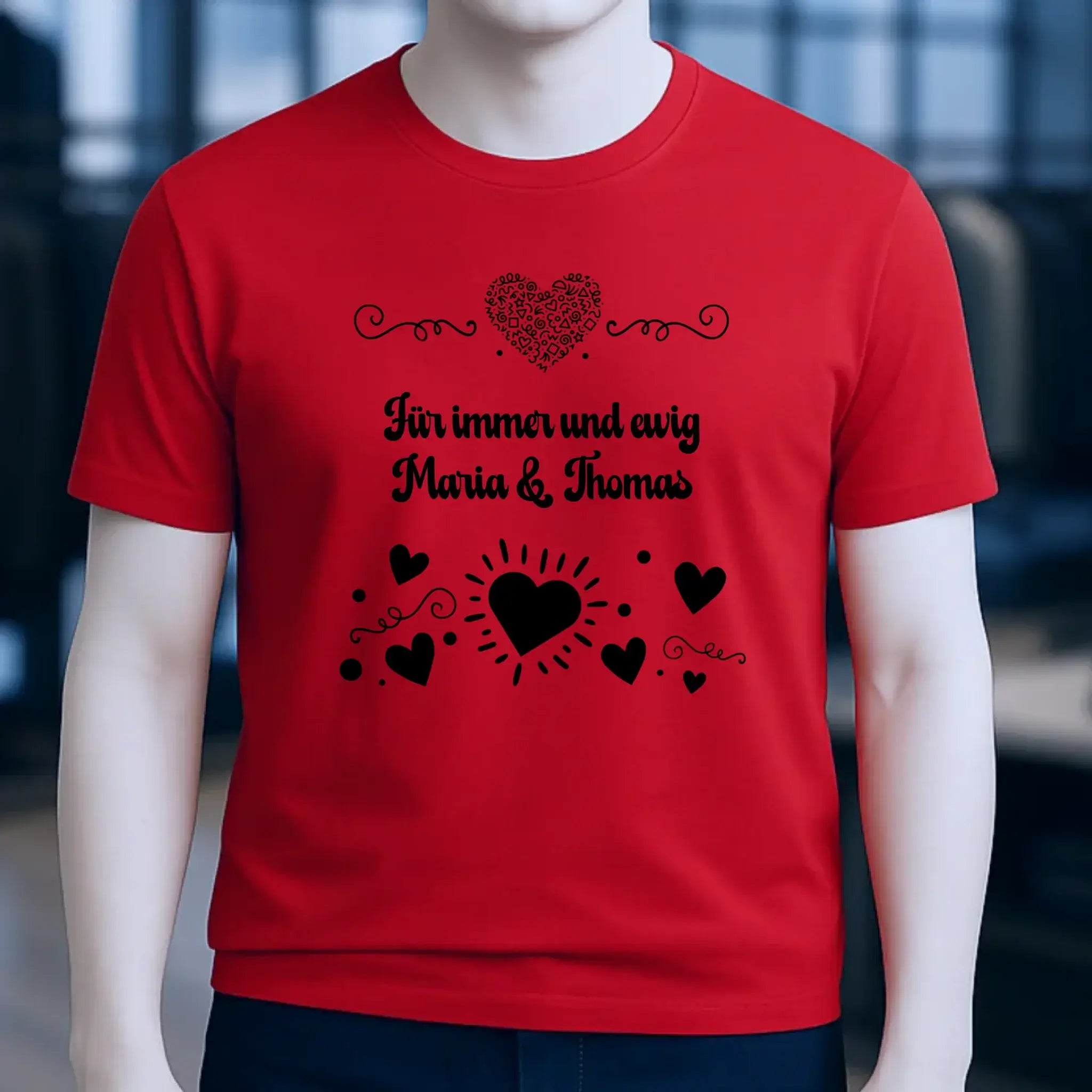 LOVE DESIGN 3 personalisierbar - Unisex Premium T-Shirt XS-5XL aus Bio-Baumwolle für Damen & Herren