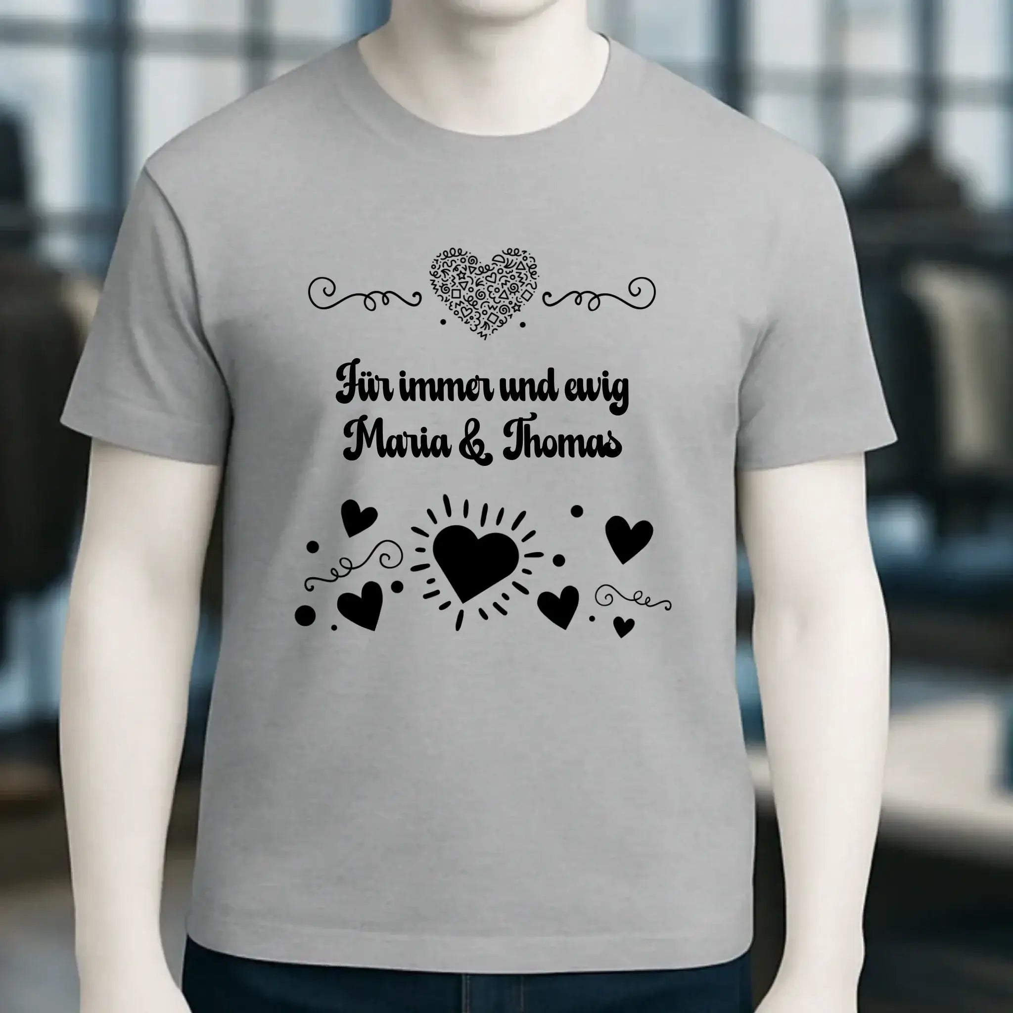 LOVE DESIGN 3 personalisierbar - Unisex Premium T-Shirt XS-5XL aus Bio-Baumwolle für Damen & Herren