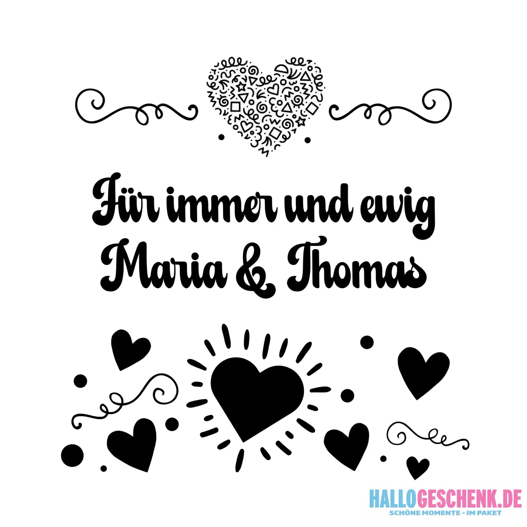 Love Design 3 • STICKER 20x20 cm (Aufkleber) - ausgestanzter Sticker 20x20 cm (Aufkleber) / White / OneSize - Customizer