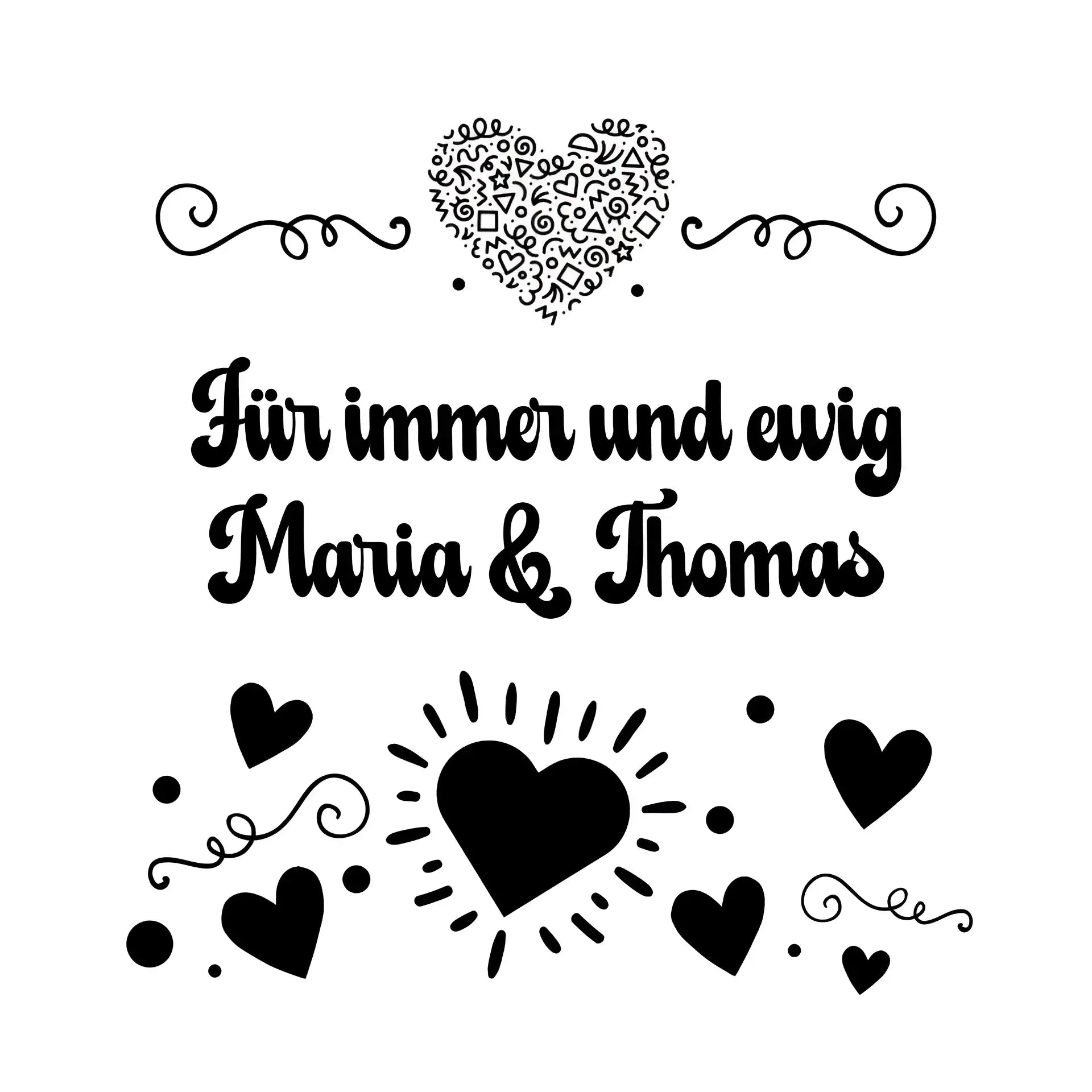 Love Design 3 • STICKER 20x20 cm (Aufkleber) - ausgestanzter Sticker 20x20 cm (Aufkleber) / White / OneSize - Customizer