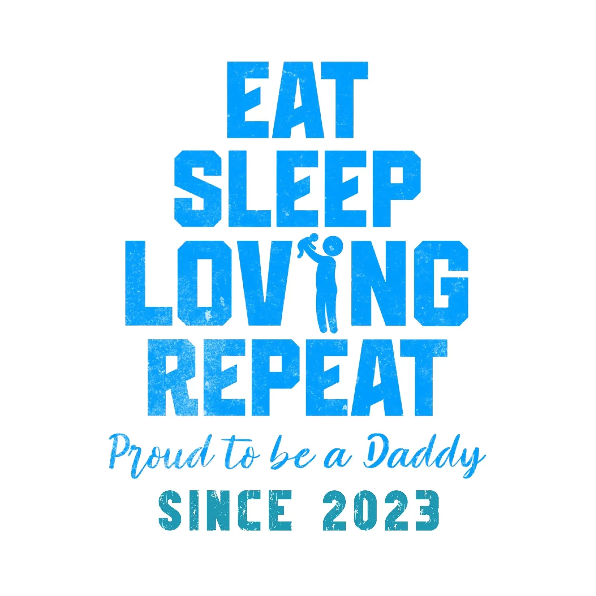 Loving Dad • Farbwahl + Wunschtext • personalisiert • STICKER 20x20cm (Aufkleber) - ausgestanzter Sticker 20x20 cm