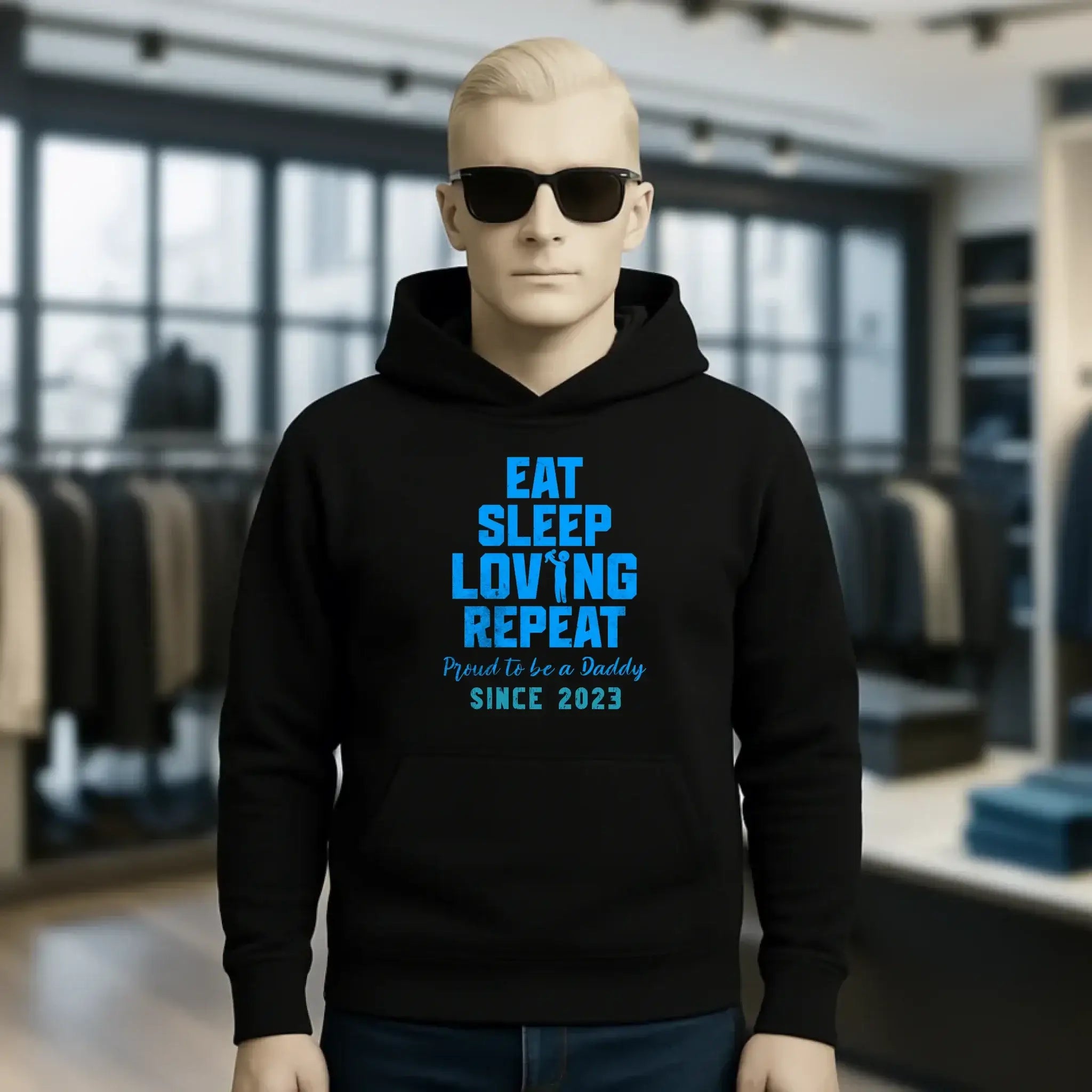 Loving Dad • Farbwahl + Wunschtext • Unisex Premium Hoodie XS-5XL aus Bio-Baumwolle für Damen & Herren • Exklusivdesign • personalisiert