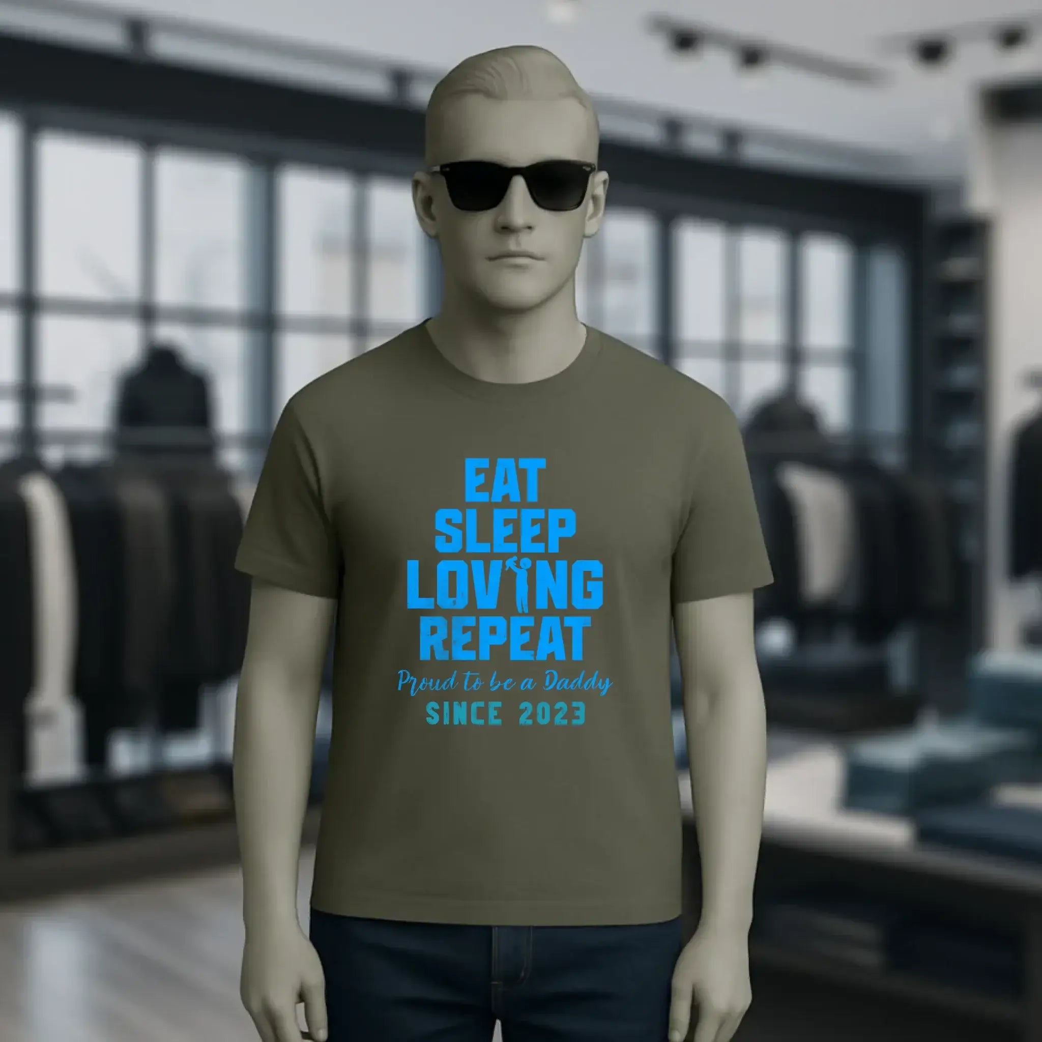 Loving Dad • Farbwahl + Wunschtext • Unisex Premium T-Shirt XS-5XL aus Bio-Baumwolle für Damen & Herren • Exklusivdesign • personalisiert