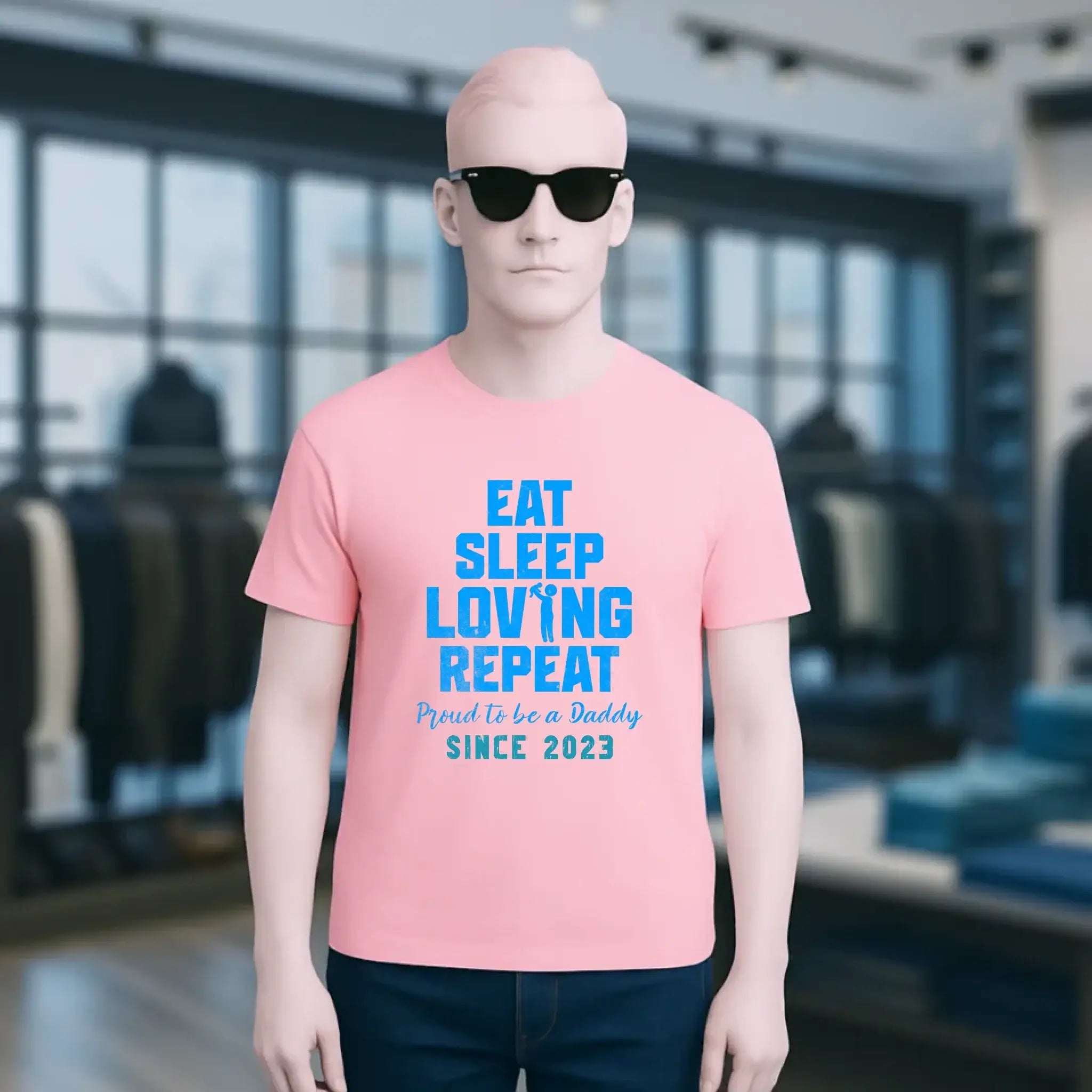 Loving Dad • Farbwahl + Wunschtext • Unisex Premium T-Shirt XS-5XL aus Bio-Baumwolle für Damen & Herren • Exklusivdesign • personalisiert