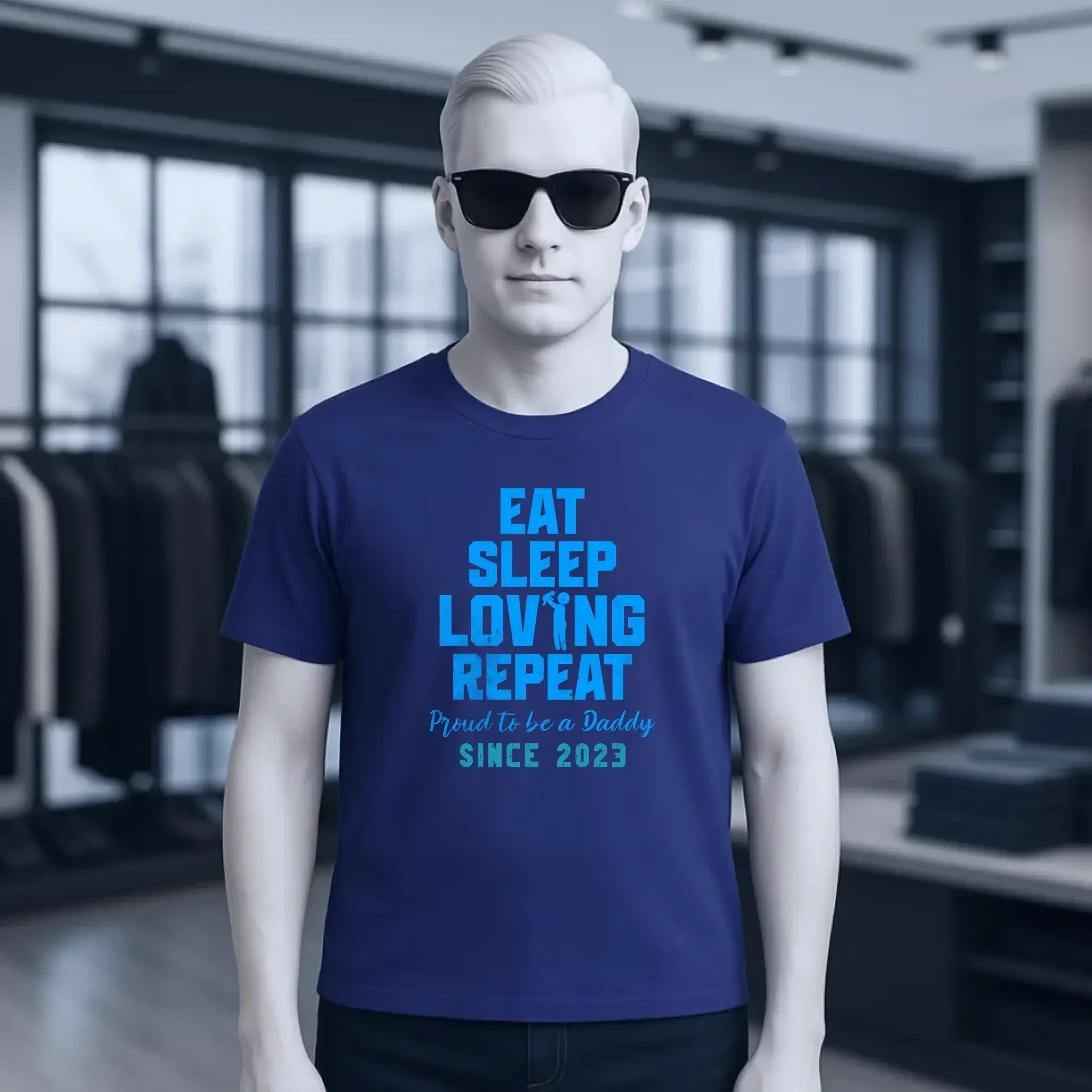 Loving Dad • Farbwahl + Wunschtext • Unisex Premium T-Shirt XS-5XL aus Bio-Baumwolle für Damen & Herren • Exklusivdesign • personalisiert