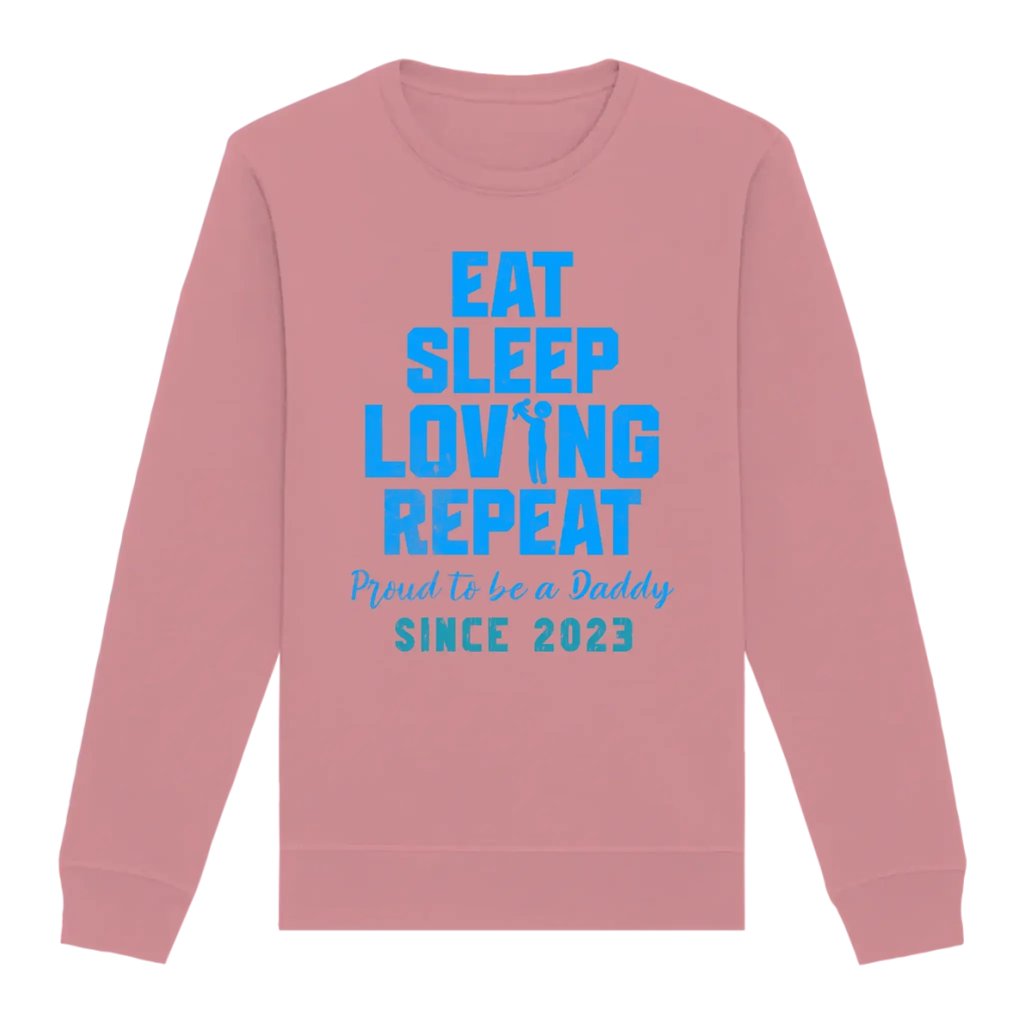 Loving Dad • Farbwahl + Wunschtext • Unisex Sweatshirt Bio-Baumwolle in 4 Farben XS-3XL • personalisiert