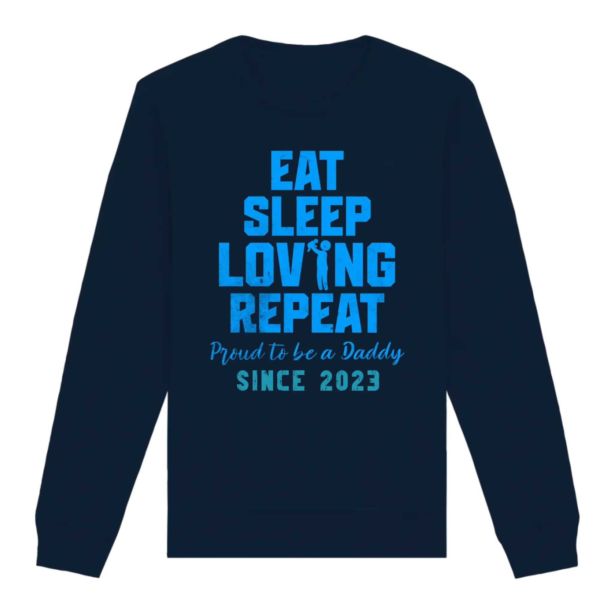 Loving Dad • Farbwahl + Wunschtext • Unisex Sweatshirt Bio-Baumwolle in 4 Farben XS-3XL • personalisiert