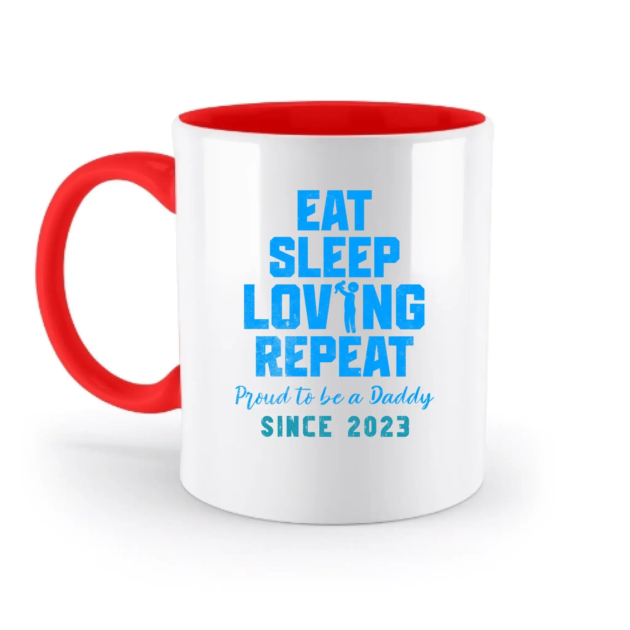 Loving Dad • Farbwahl + Wunschtext • zweifarbige Tasse • Exklusivdesign • personalisiert