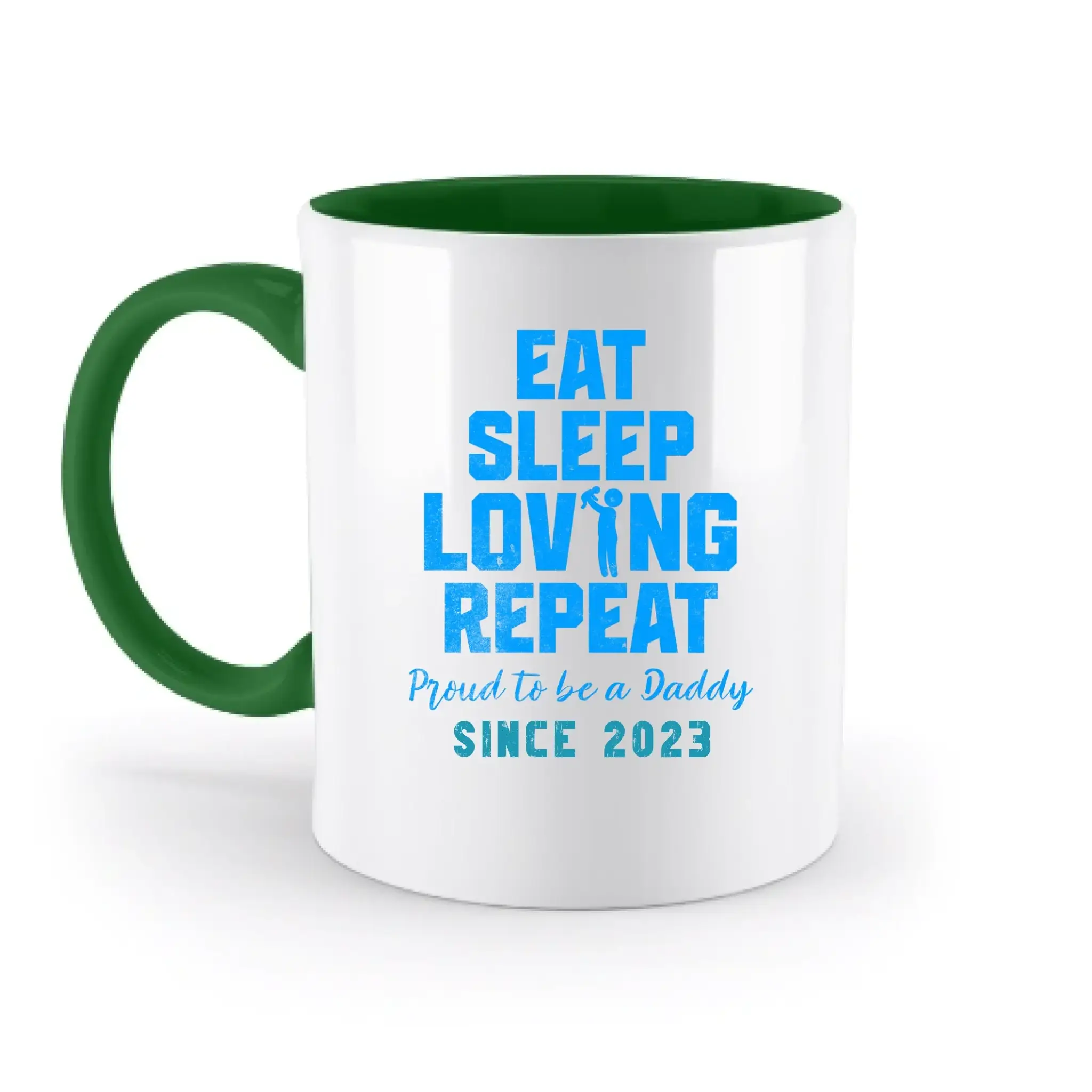 Loving Dad • Farbwahl + Wunschtext • zweifarbige Tasse • Exklusivdesign • personalisiert