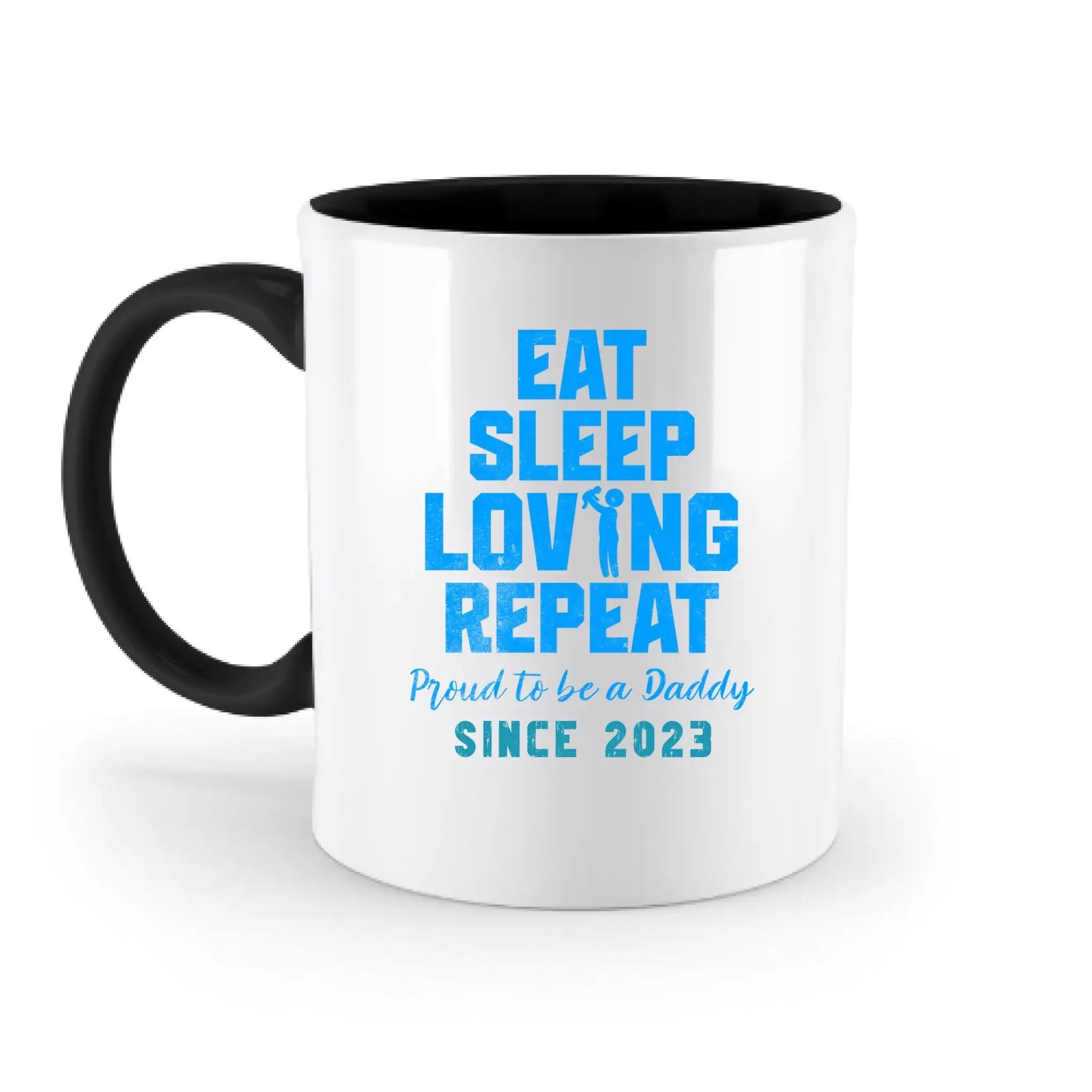 Loving Dad • Farbwahl + Wunschtext • zweifarbige Tasse • Exklusivdesign • personalisiert
