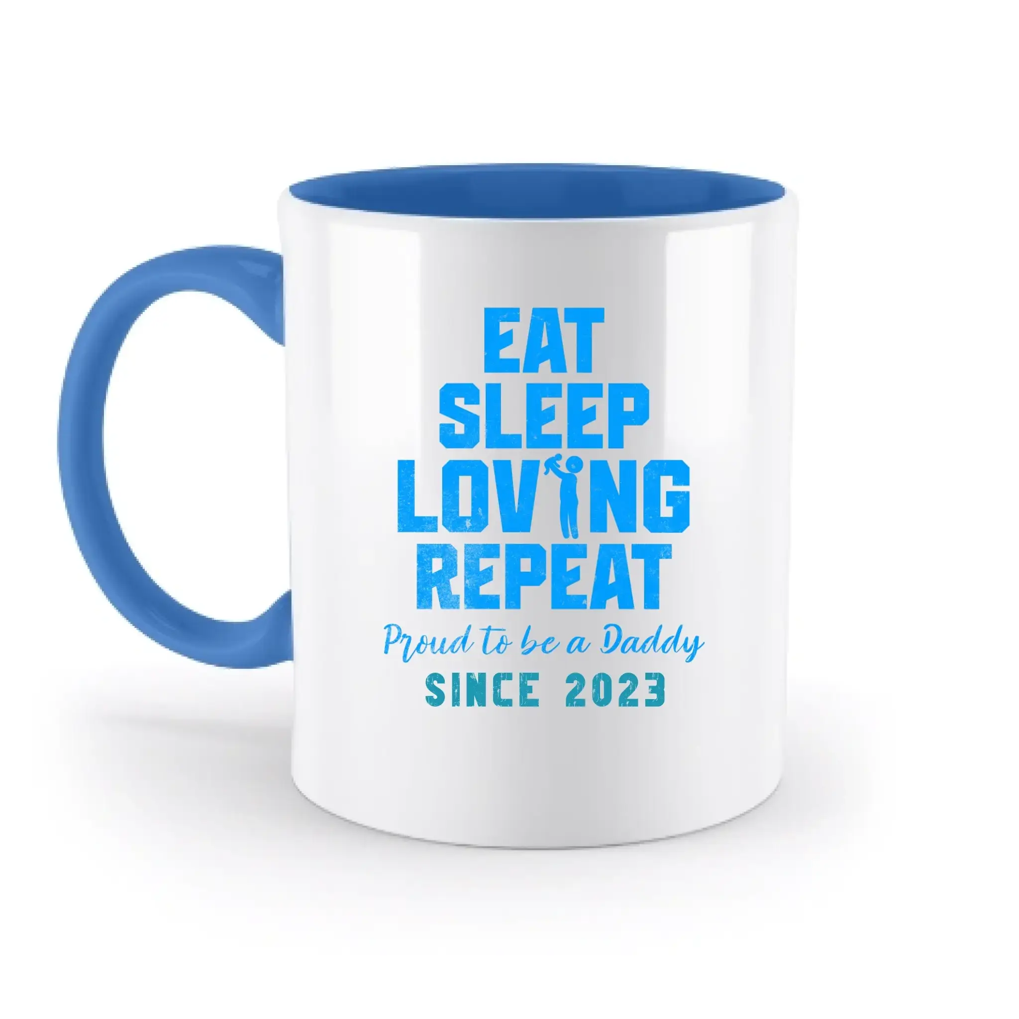 Loving Dad • Farbwahl + Wunschtext • zweifarbige Tasse • Exklusivdesign • personalisiert