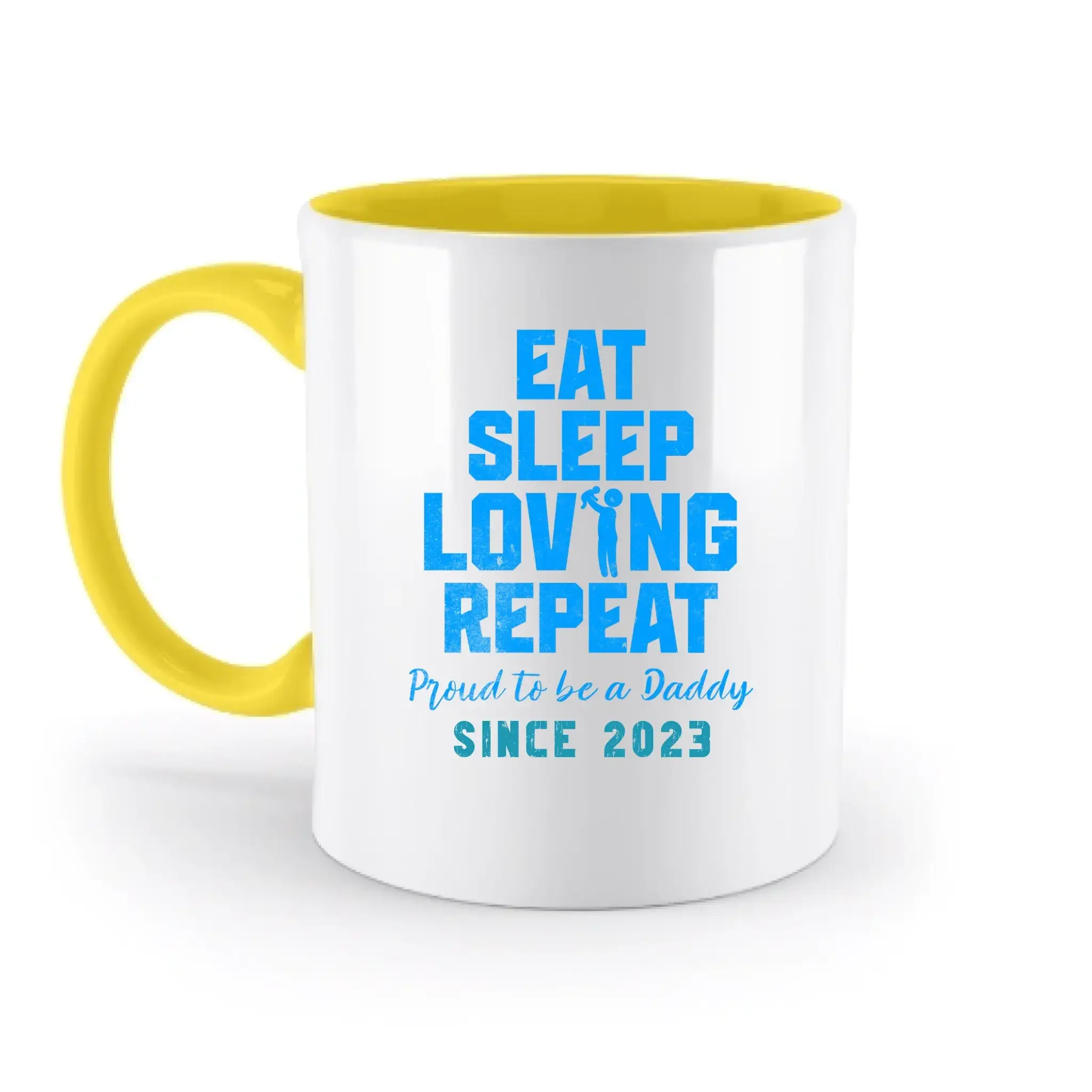 Loving Dad • Farbwahl + Wunschtext • zweifarbige Tasse • Exklusivdesign • personalisiert