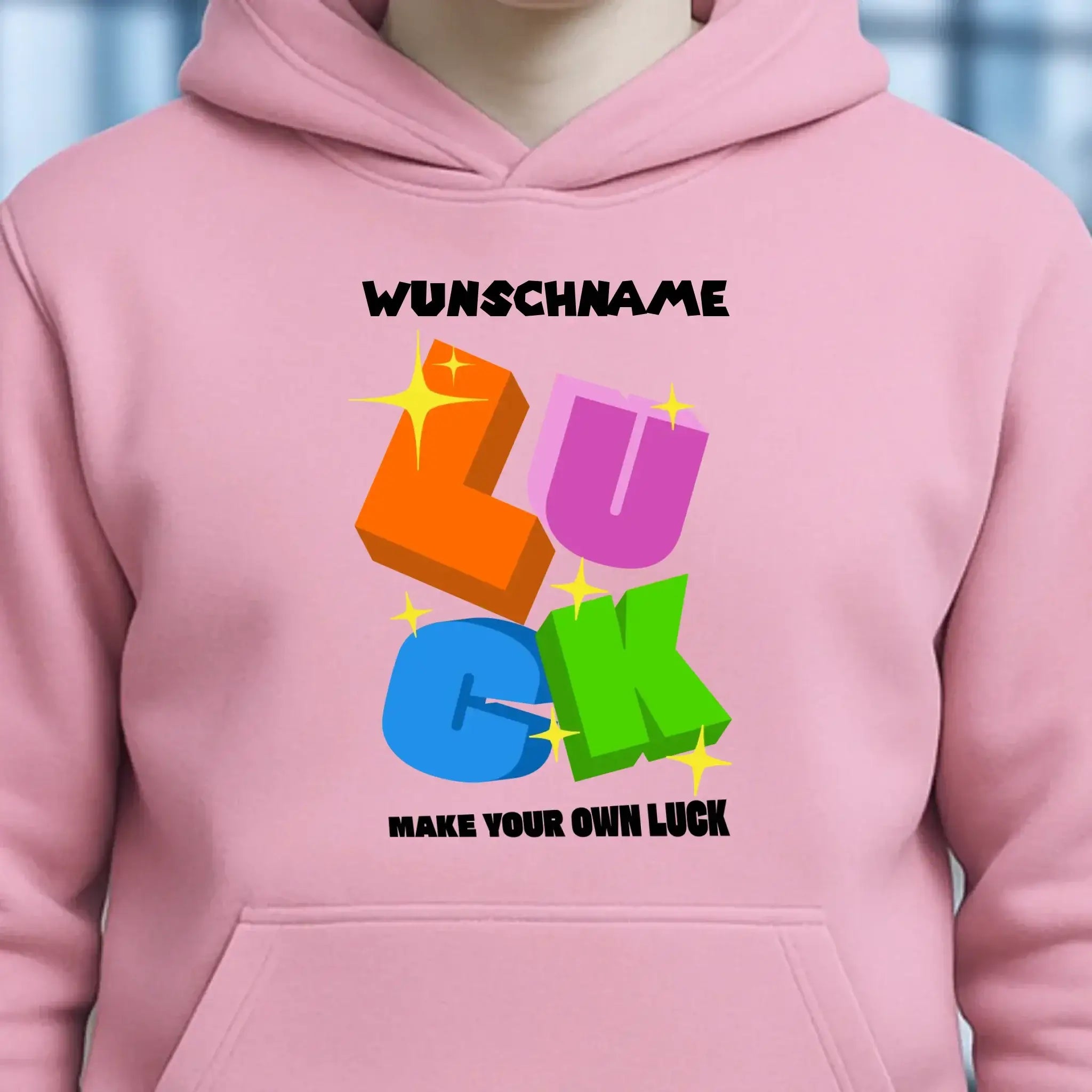 Luck + dein Name • Unisex Premium Hoodie XS-5XL aus Bio-Baumwolle für Damen & Herren • Exklusivdesign • personalisiert