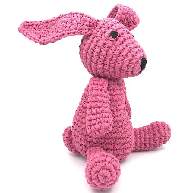 Luna-Leena Hase / Kaninchen rosa - Baumwolle - handgehäkelt in Nepal