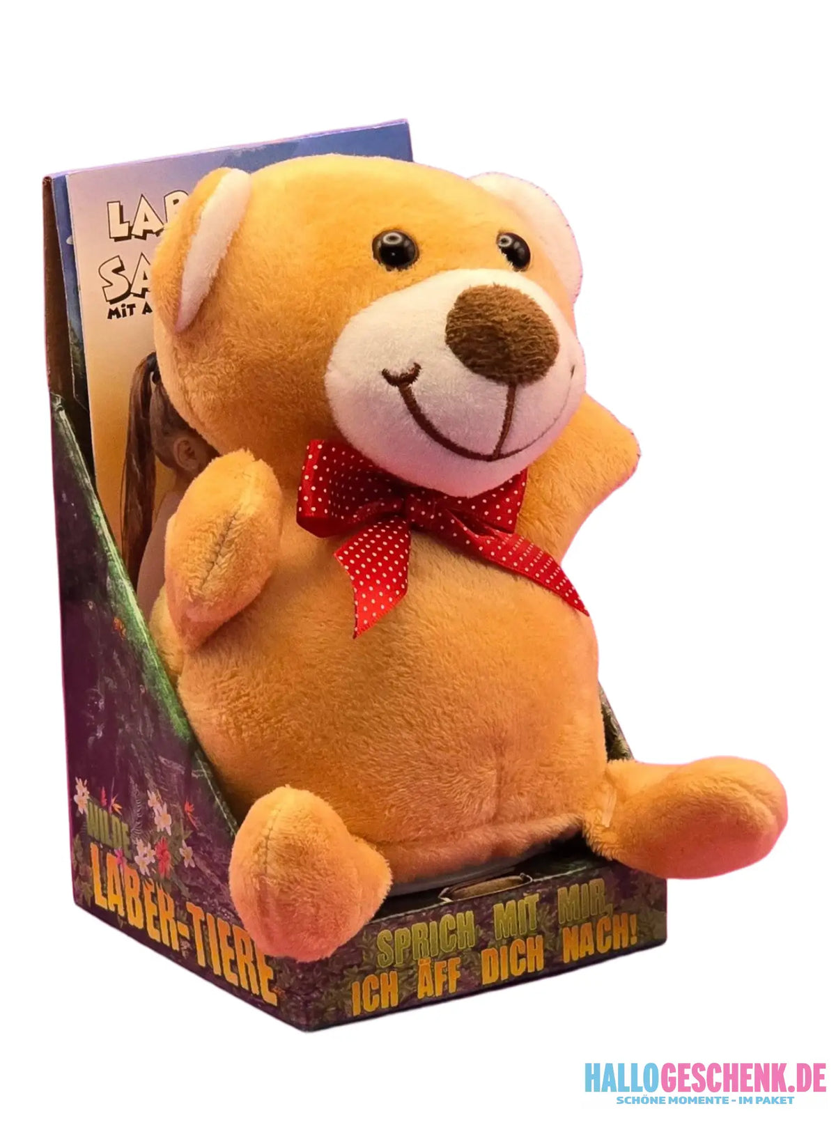 Funny chattering bear ALEX, who repeats everything • incl. batteries • 12x12x16 cm • Chattering animals