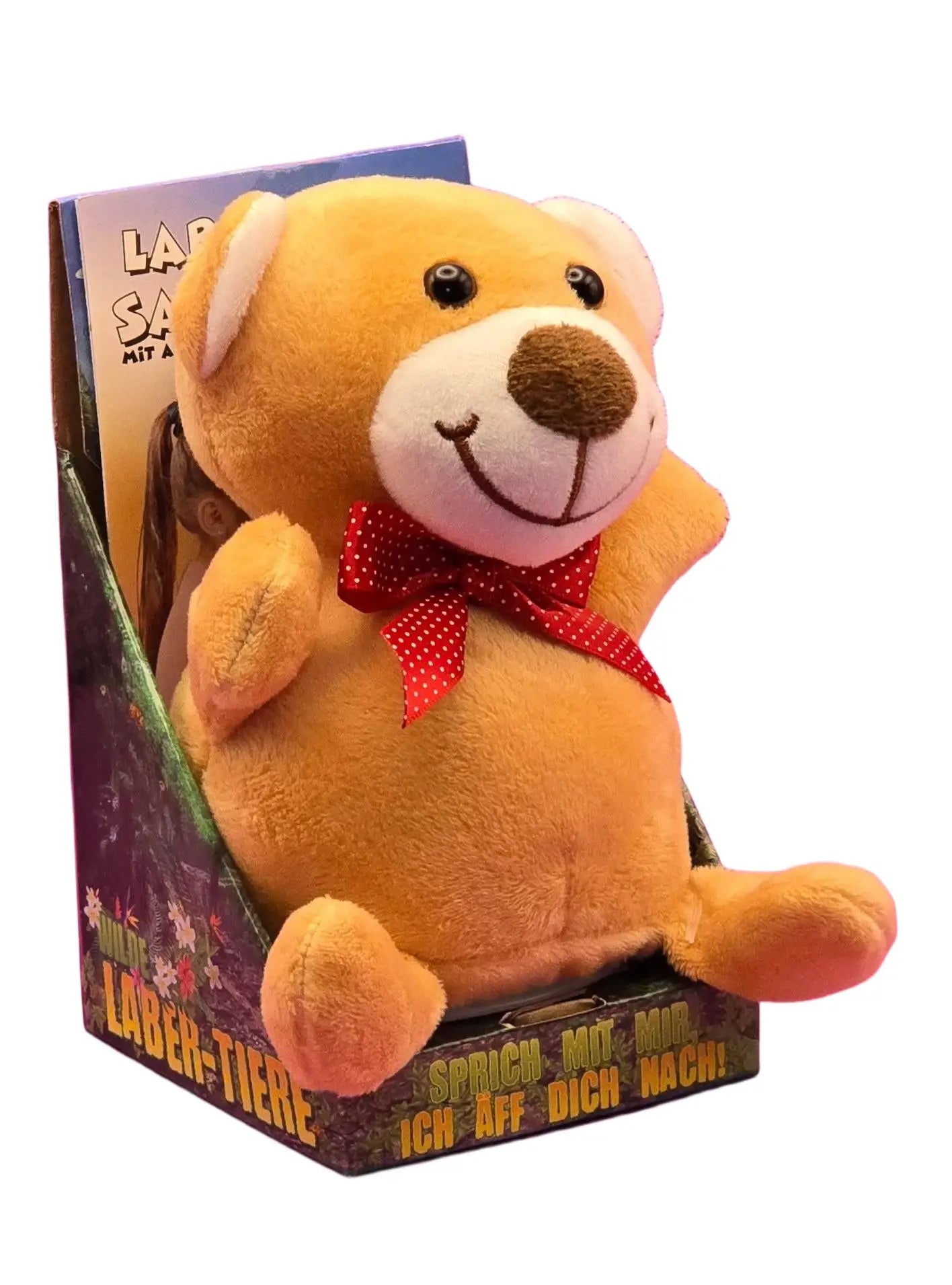 Lustiger Laber-Bär ALEX, der alles nachplappert • inkl. Batterien • 12x12x16 cm • Labertiere