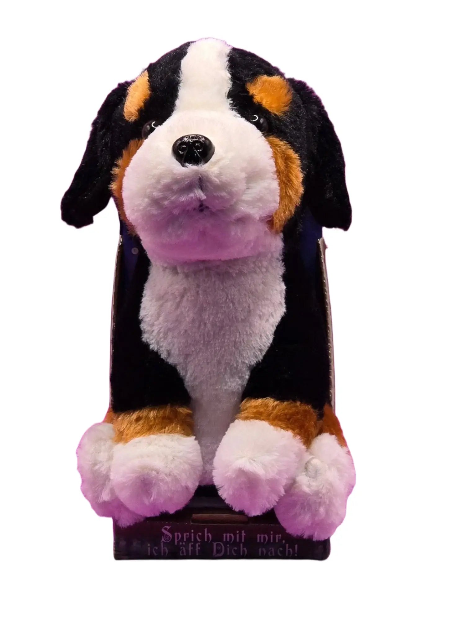 Lustiger Laber-Berner-Sennenhund ROCKY, der alles nachplappert • inkl. Batterien • 12,5x15x19,5 cm • Labertiere