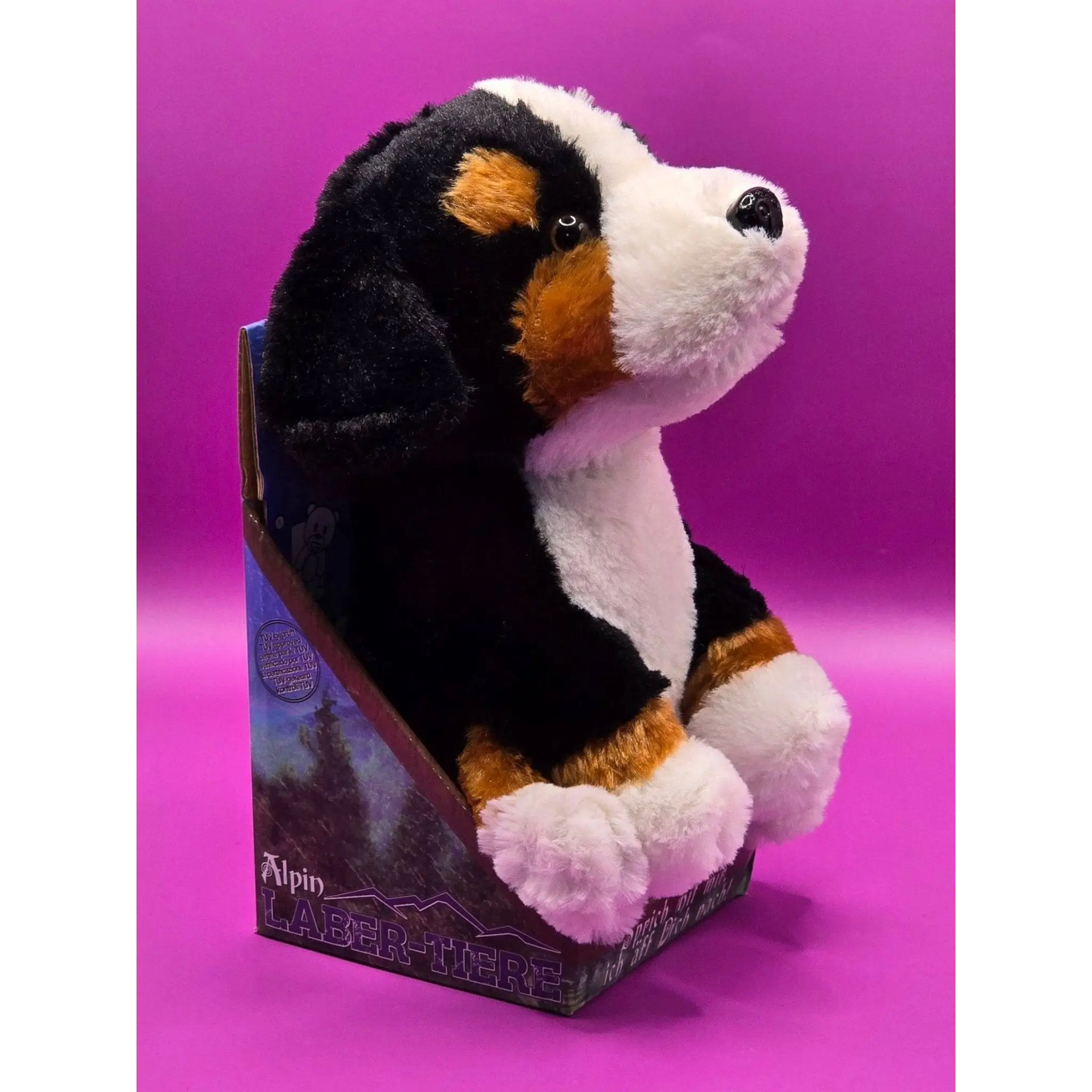 Lustiger Laber-Berner-Sennenhund ROCKY, der alles nachplappert • inkl. Batterien • 12,5x15x19,5 cm • Labertiere