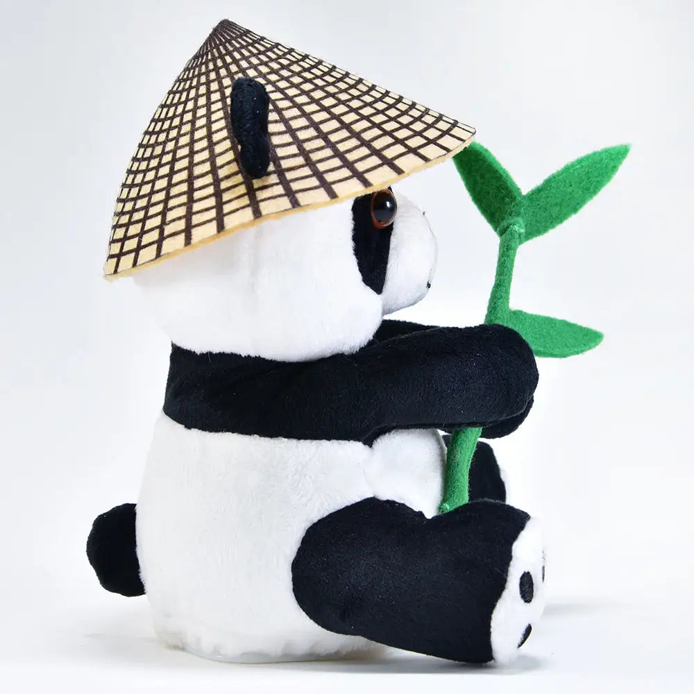 Lustiger Laber-Panda BAO BAO der alles nachplappert • inkl. Hut und Bambus • 14,5x12x18 cm • Labertiere - Labertiere