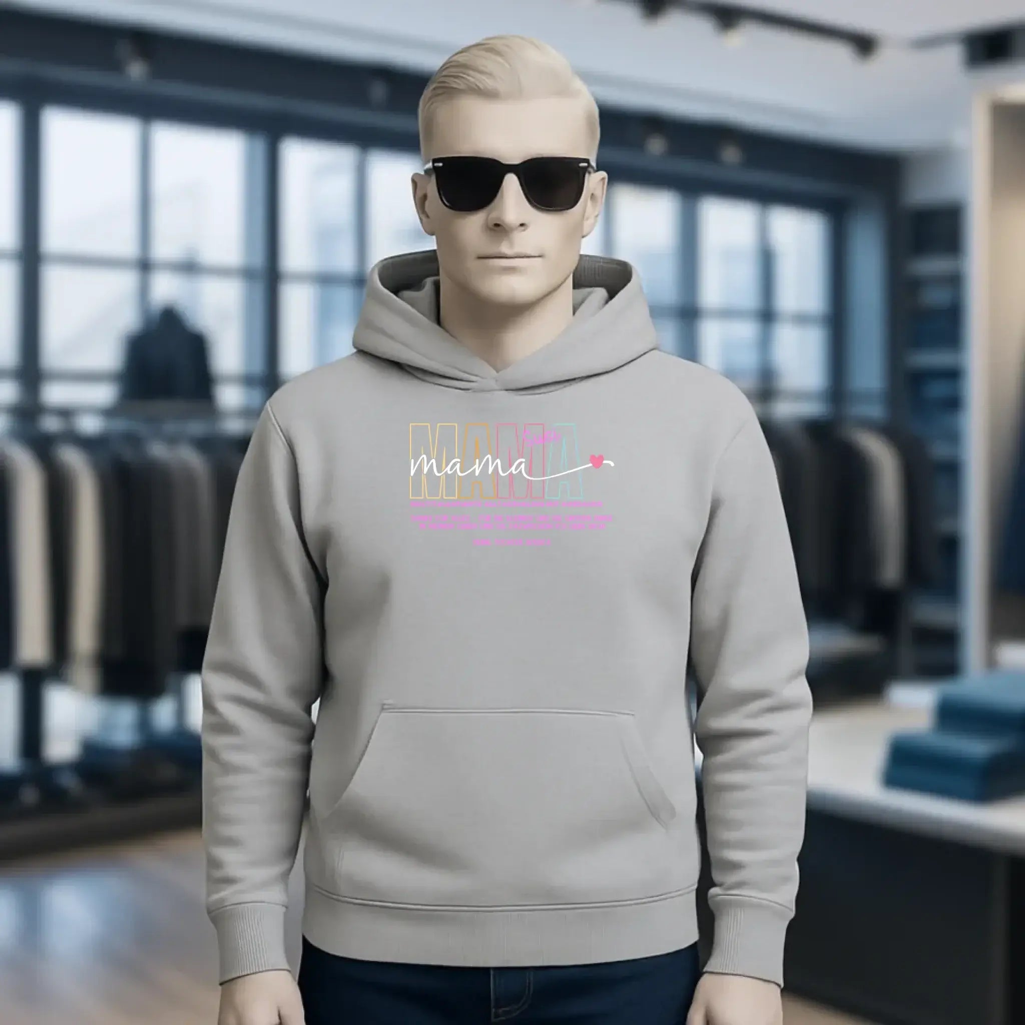 MAMA: Multitalentierte Alltagsheldin mit Ausdauer + Wunschname + Botschaft • Unisex Premium Hoodie XS-5XL aus Bio-Baumwolle für Damen & Herren • Exklusivdesign • personalisiert