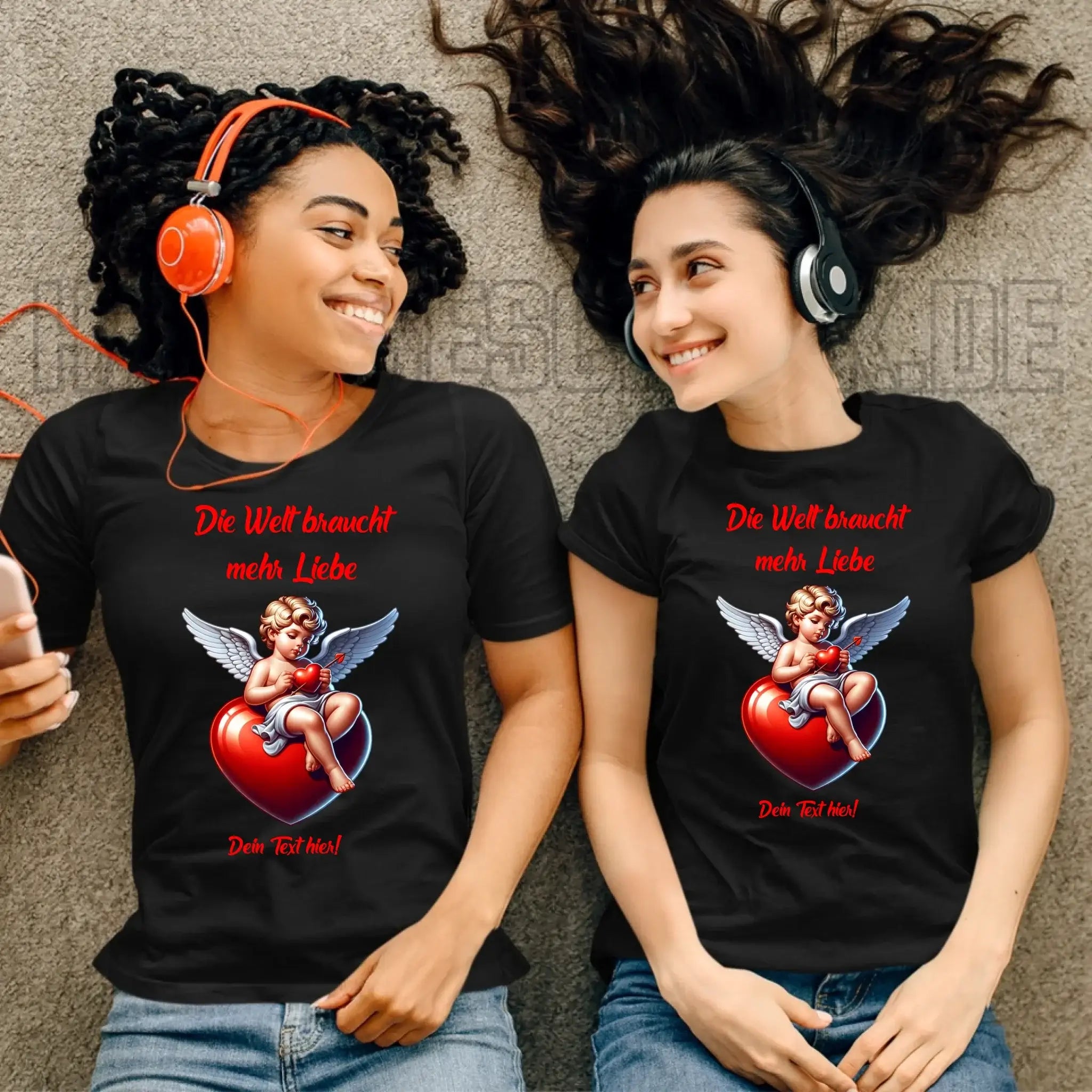 Mehr Liebe • Valentinstag • Ladies Premium T-Shirt XS-2XL aus Bio-Baumwolle für Damen • Exklusivdesign • personalisiert