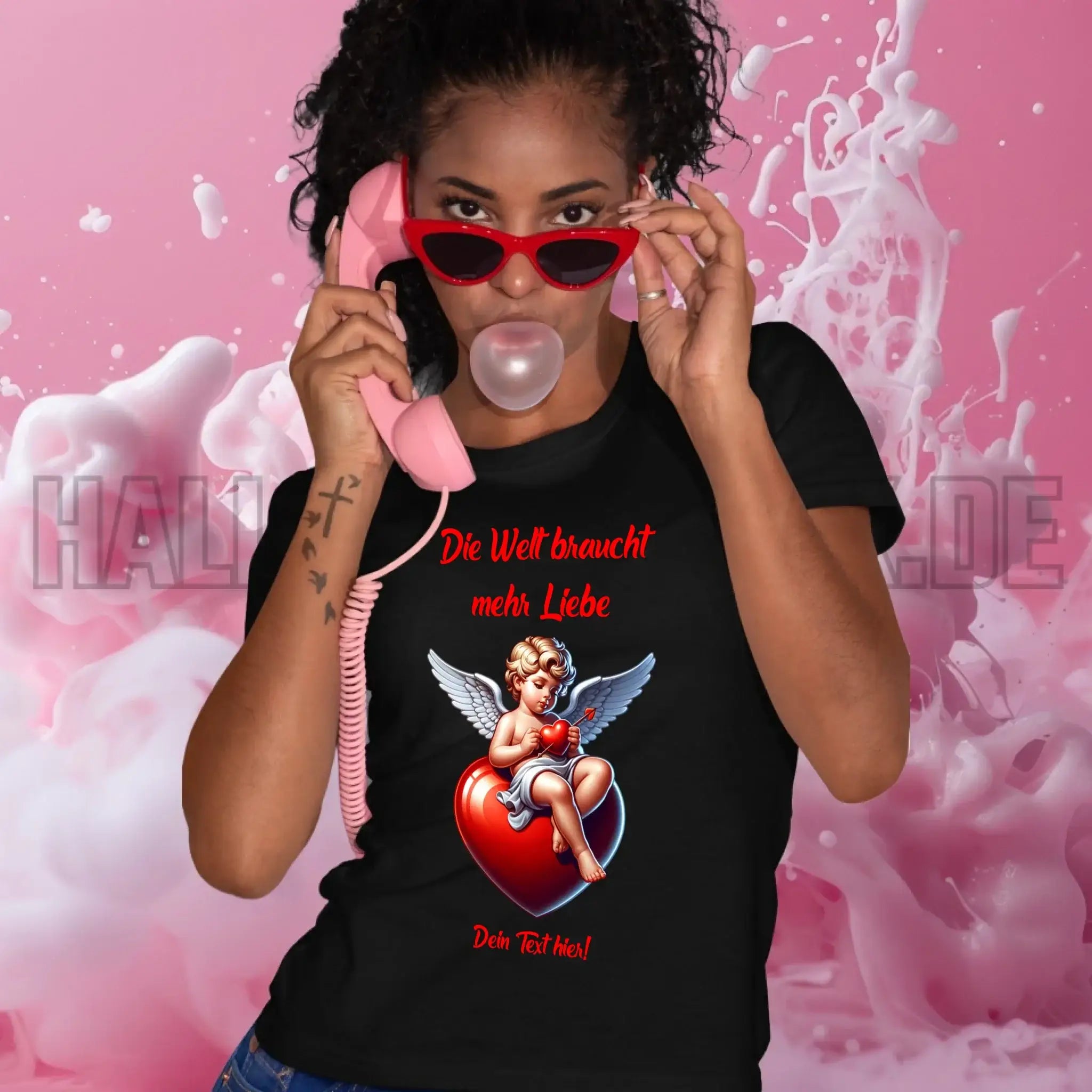 Mehr Liebe • Valentinstag • Ladies Premium T-Shirt XS-2XL aus Bio-Baumwolle für Damen • Exklusivdesign • personalisiert