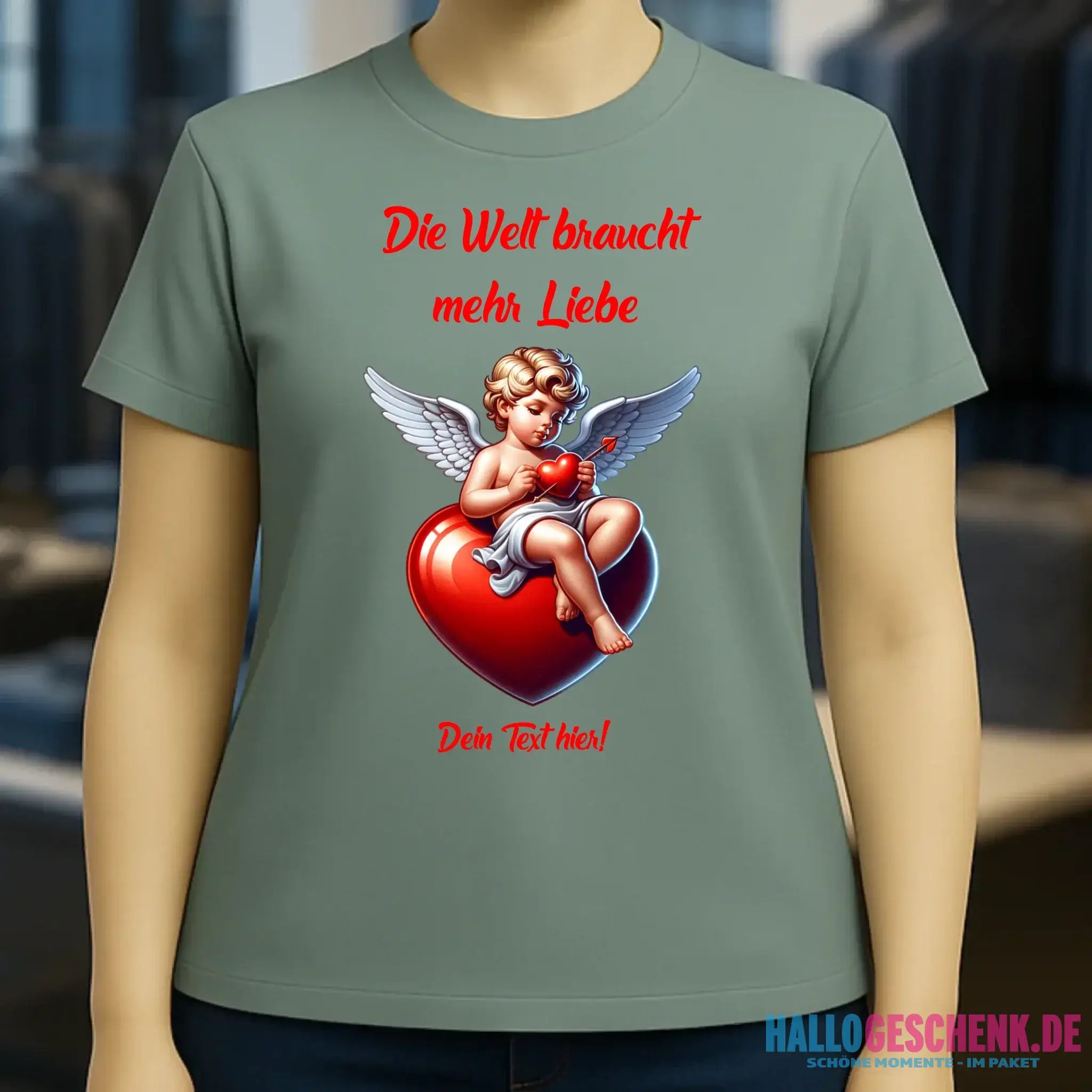 Mehr Liebe • Valentinstag • Ladies Premium T-Shirt XS-2XL aus Bio-Baumwolle für Damen • Exklusivdesign • personalisiert