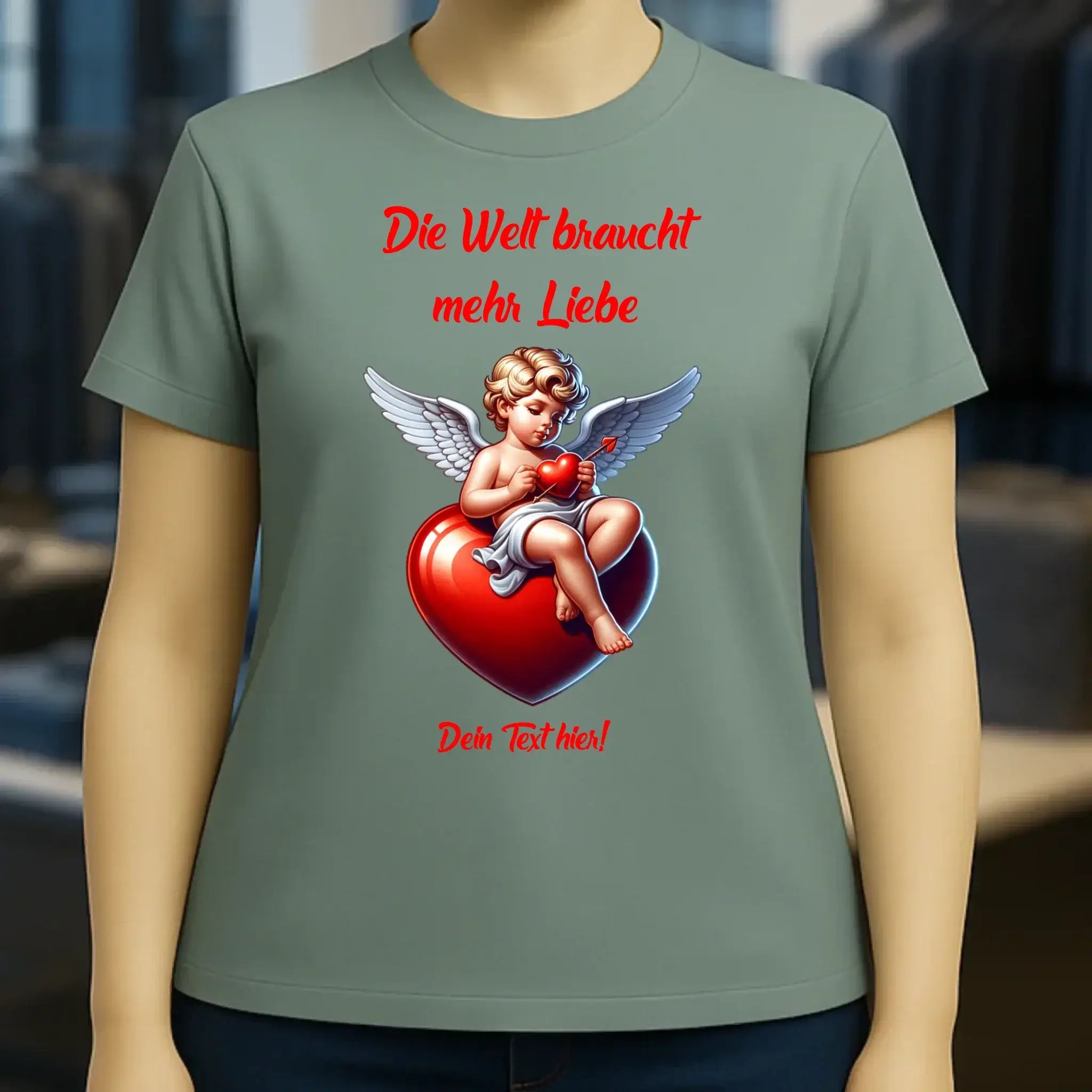 Mehr Liebe • Valentinstag • Ladies Premium T-Shirt XS-2XL aus Bio-Baumwolle für Damen • Exklusivdesign • personalisiert