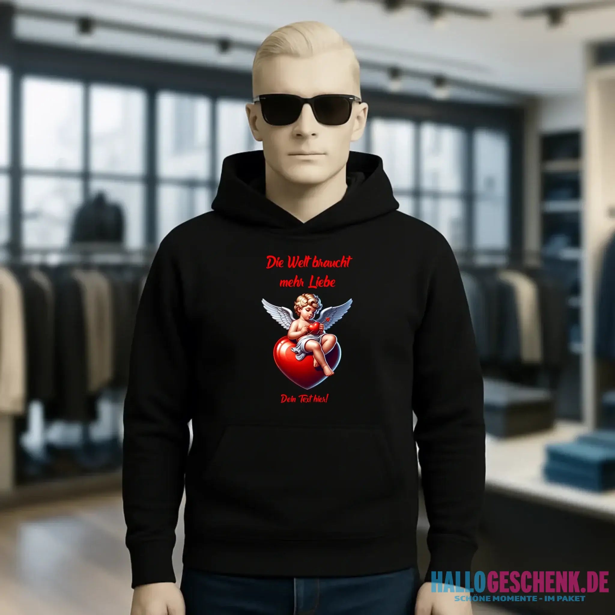 Mehr Liebe • Valentinstag • Unisex Premium Hoodie XS-5XL aus Bio-Baumwolle für Damen & Herren