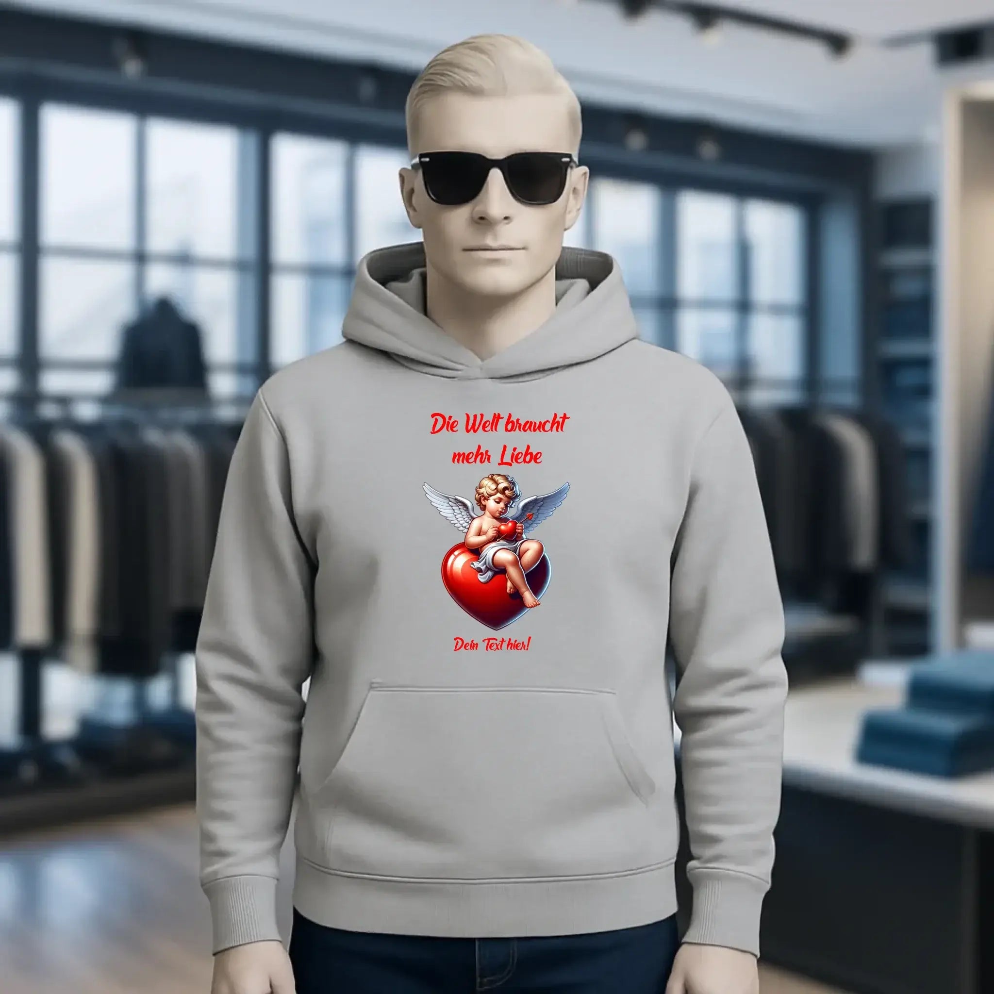 Mehr Liebe • Valentinstag • Unisex Premium Hoodie XS-5XL aus Bio-Baumwolle für Damen & Herren