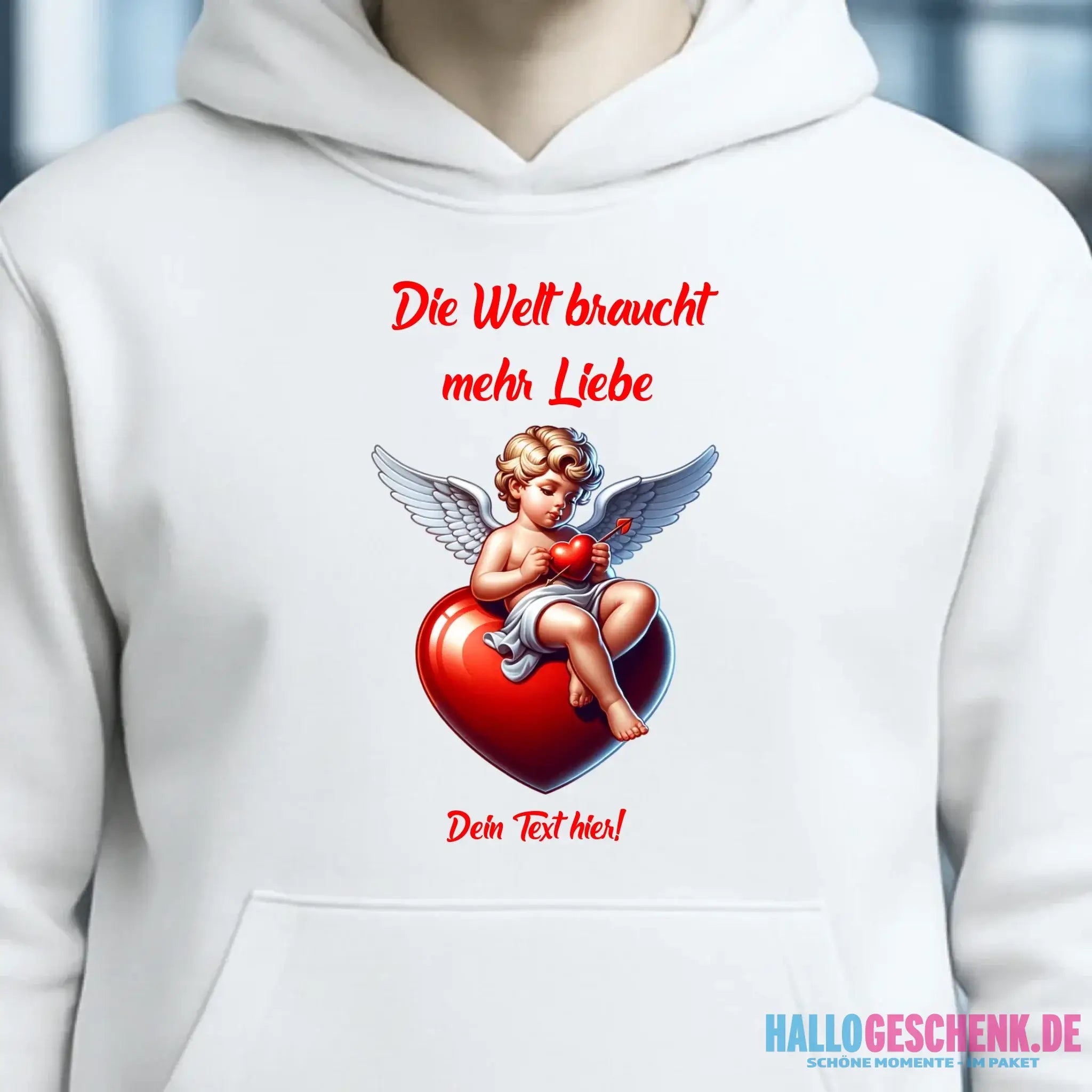Mehr Liebe • Valentinstag • Unisex Premium Hoodie XS-5XL aus Bio-Baumwolle für Damen & Herren