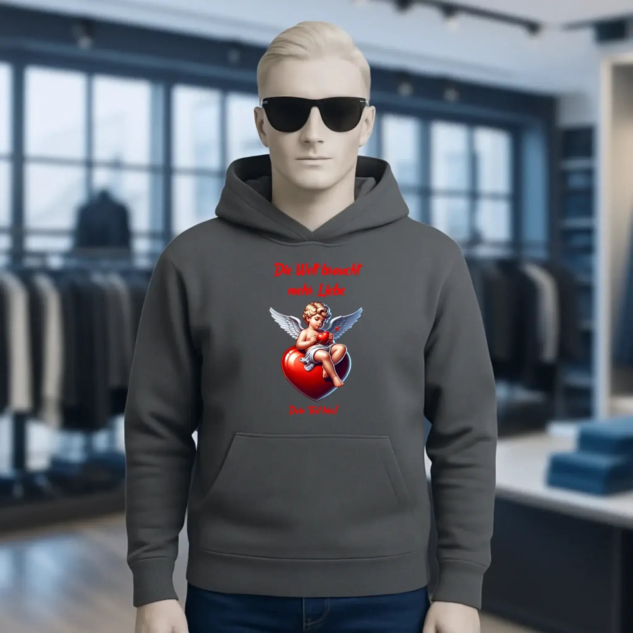 Mehr Liebe • Valentinstag • Unisex Premium Hoodie XS-5XL aus Bio-Baumwolle für Damen & Herren