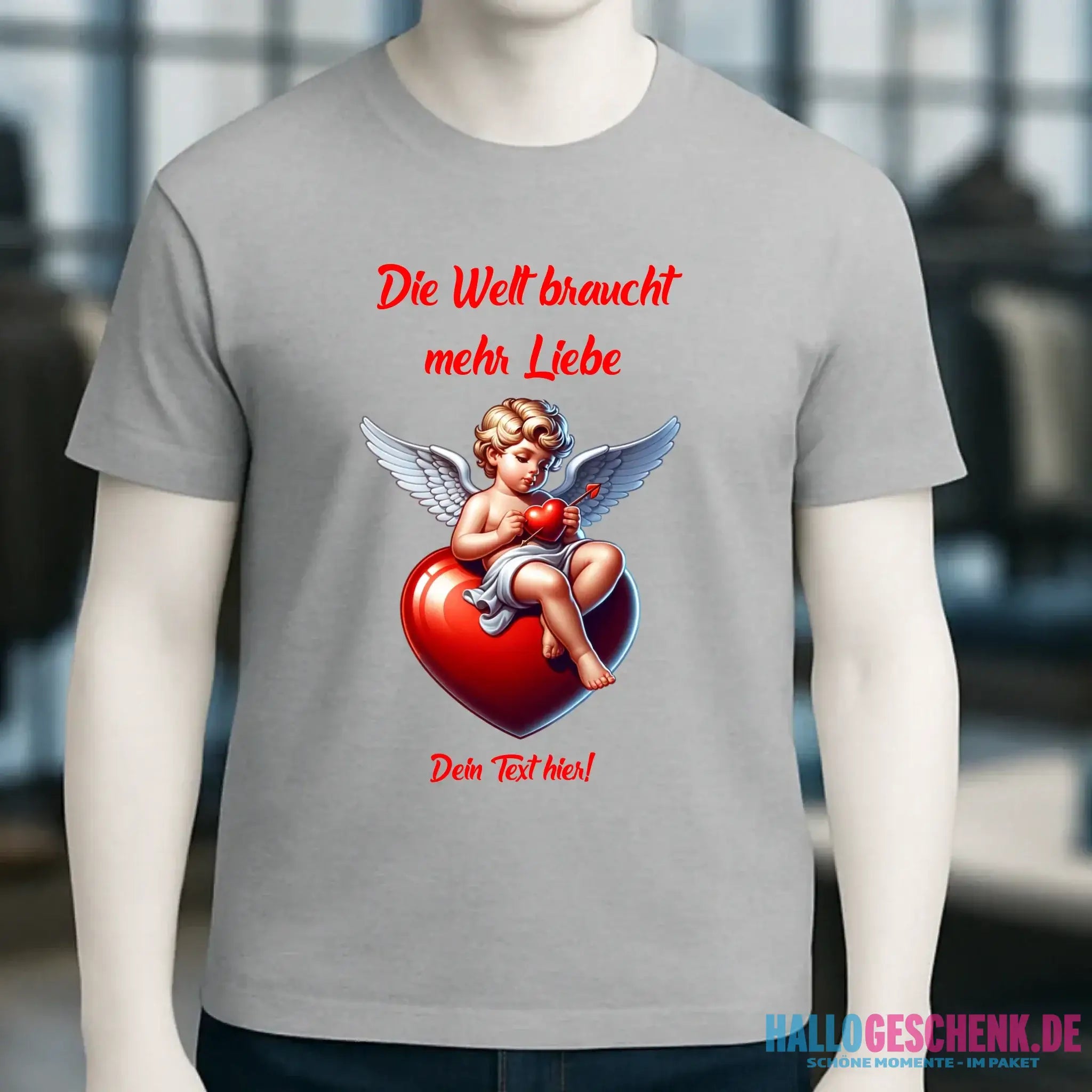 Mehr Liebe • Valentinstag • Unisex Premium T-Shirt XS-5XL aus Bio-Baumwolle für Damen & Herren • Exklusivdesign • personalisiert