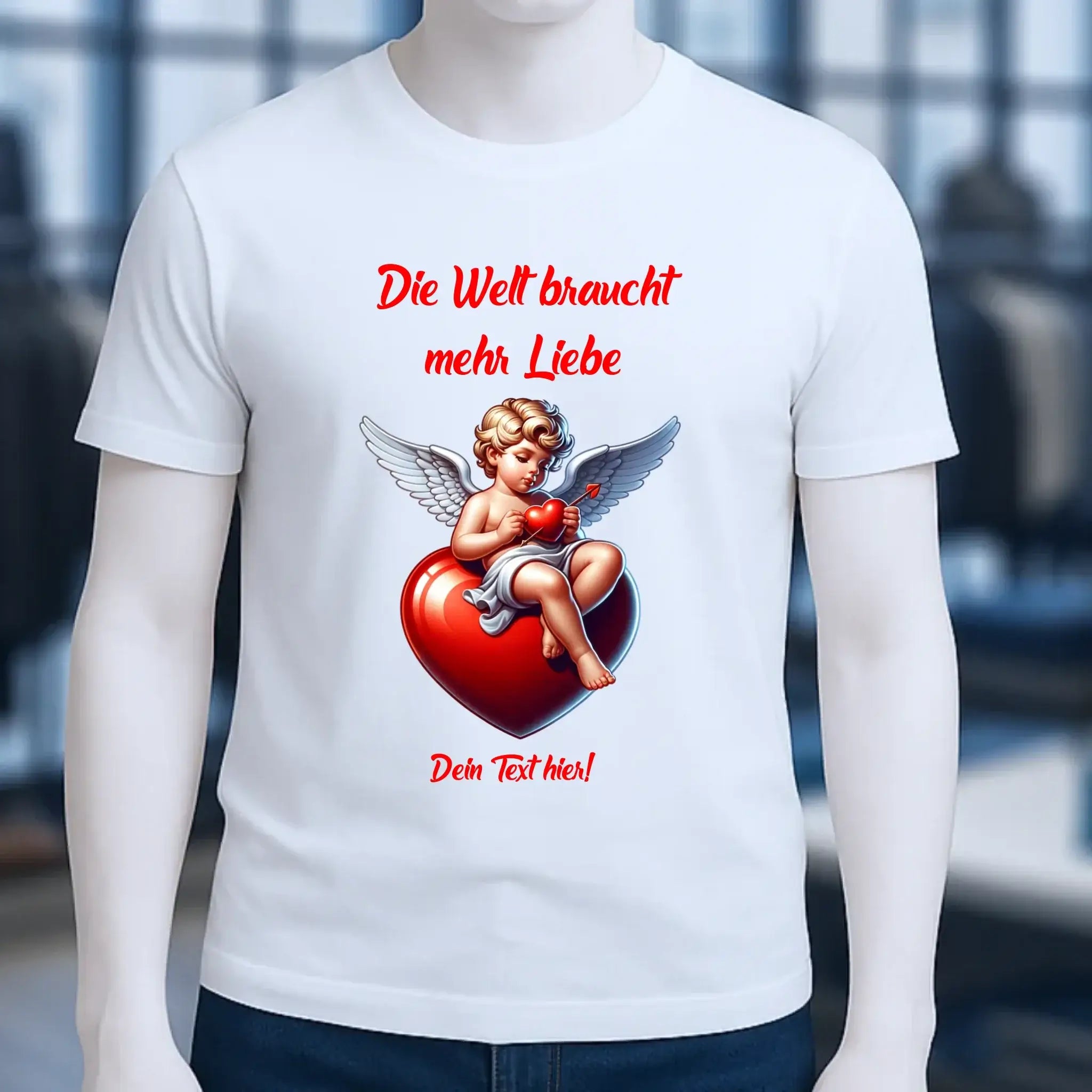 Mehr Liebe • Valentinstag • Unisex Premium T-Shirt XS-5XL aus Bio-Baumwolle für Damen & Herren • Exklusivdesign • personalisiert