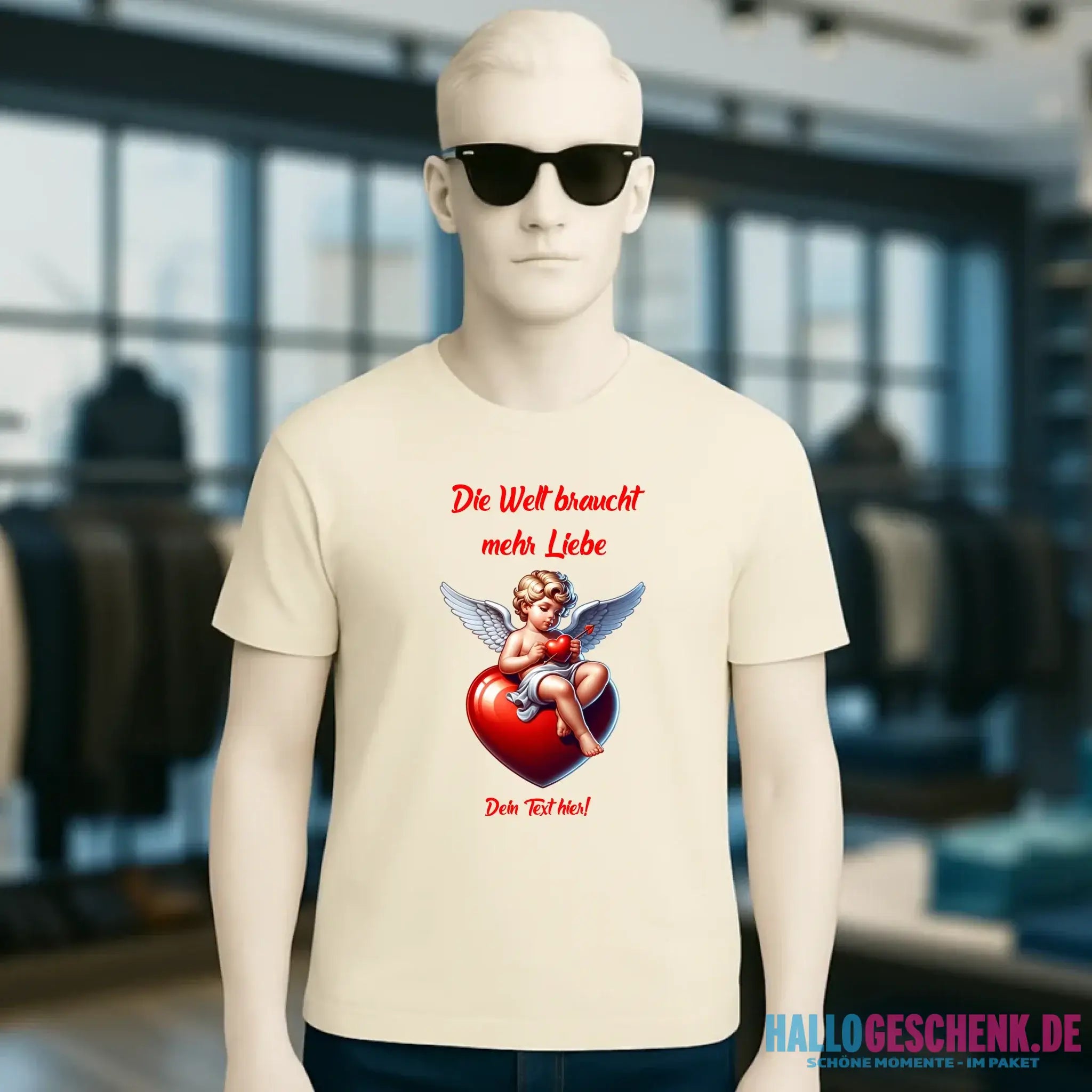 Mehr Liebe • Valentinstag • Unisex Premium T-Shirt XS-5XL aus Bio-Baumwolle für Damen & Herren • Exklusivdesign • personalisiert