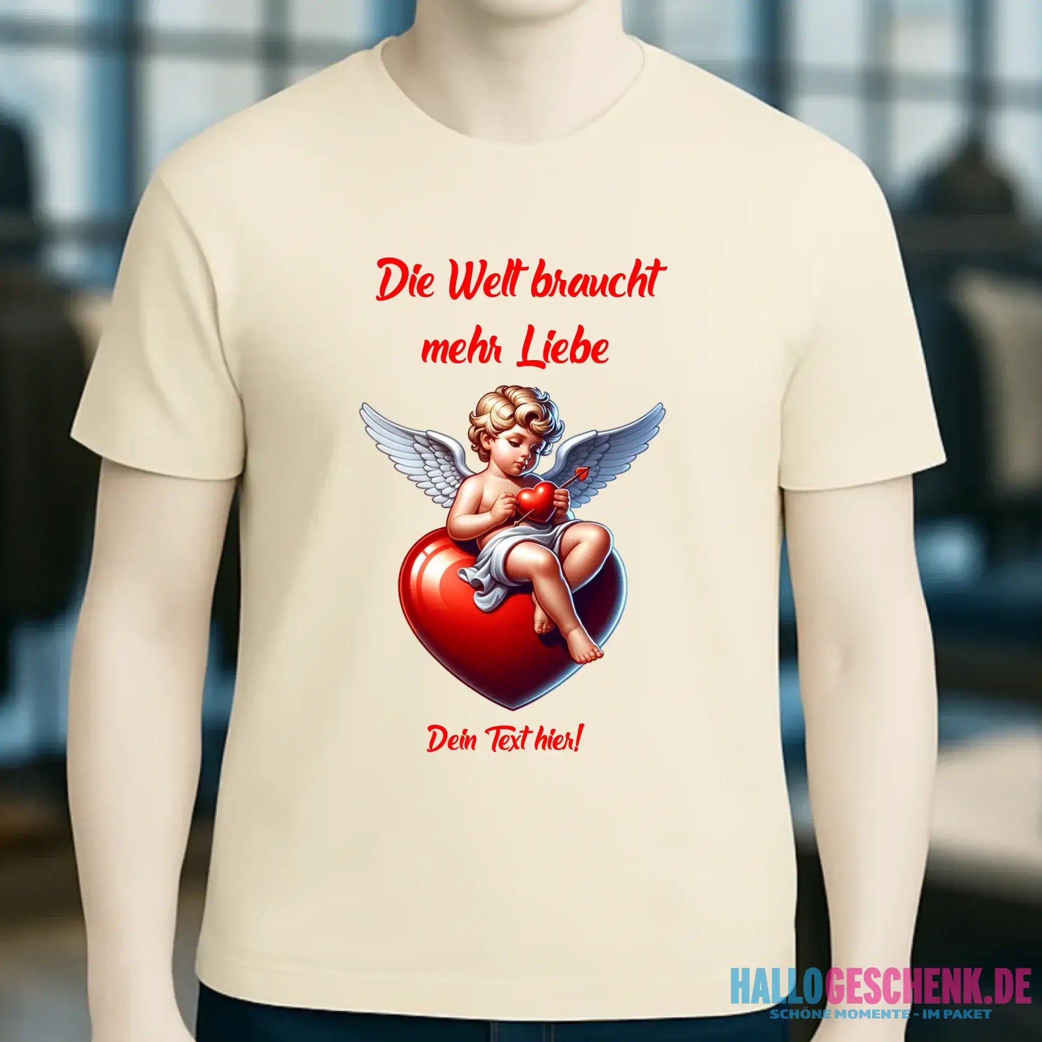 Mehr Liebe • Valentinstag • Unisex Premium T-Shirt XS-5XL aus Bio-Baumwolle für Damen & Herren • Exklusivdesign • personalisiert