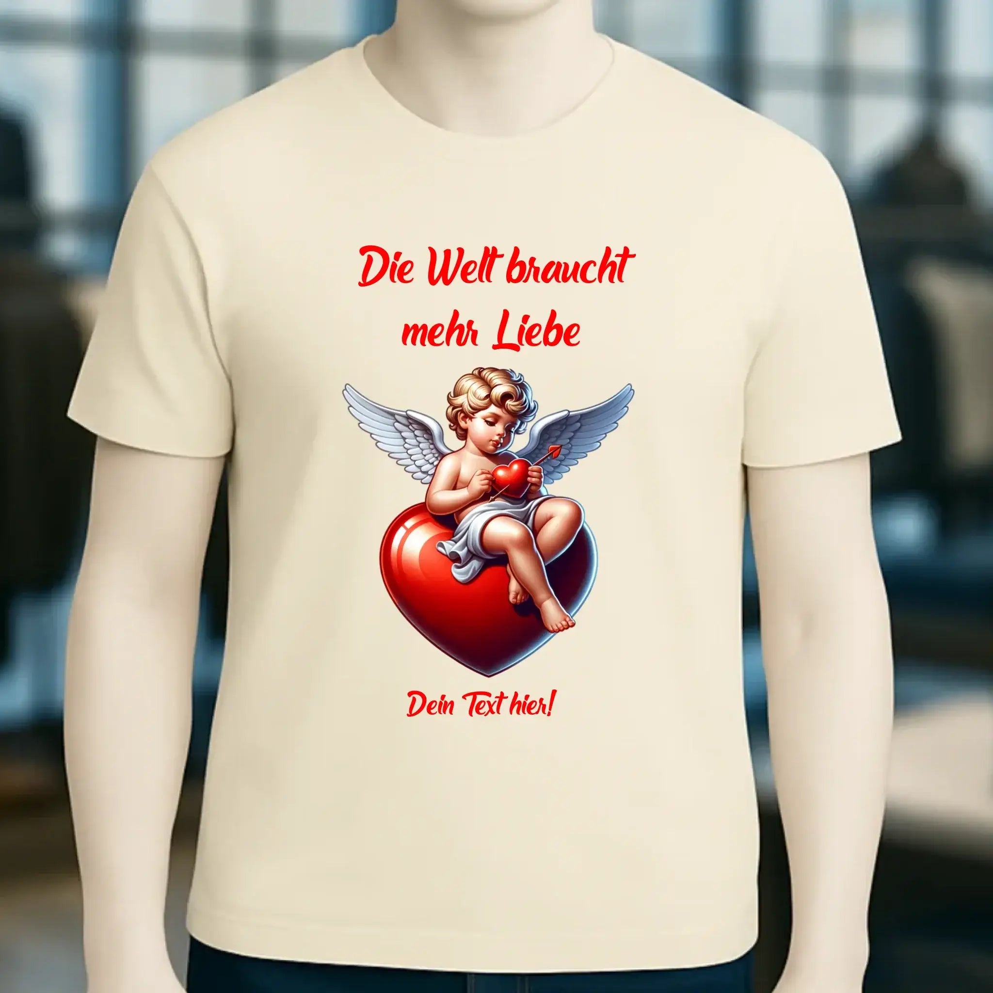 Mehr Liebe • Valentinstag • Unisex Premium T-Shirt XS-5XL aus Bio-Baumwolle für Damen & Herren • Exklusivdesign • personalisiert