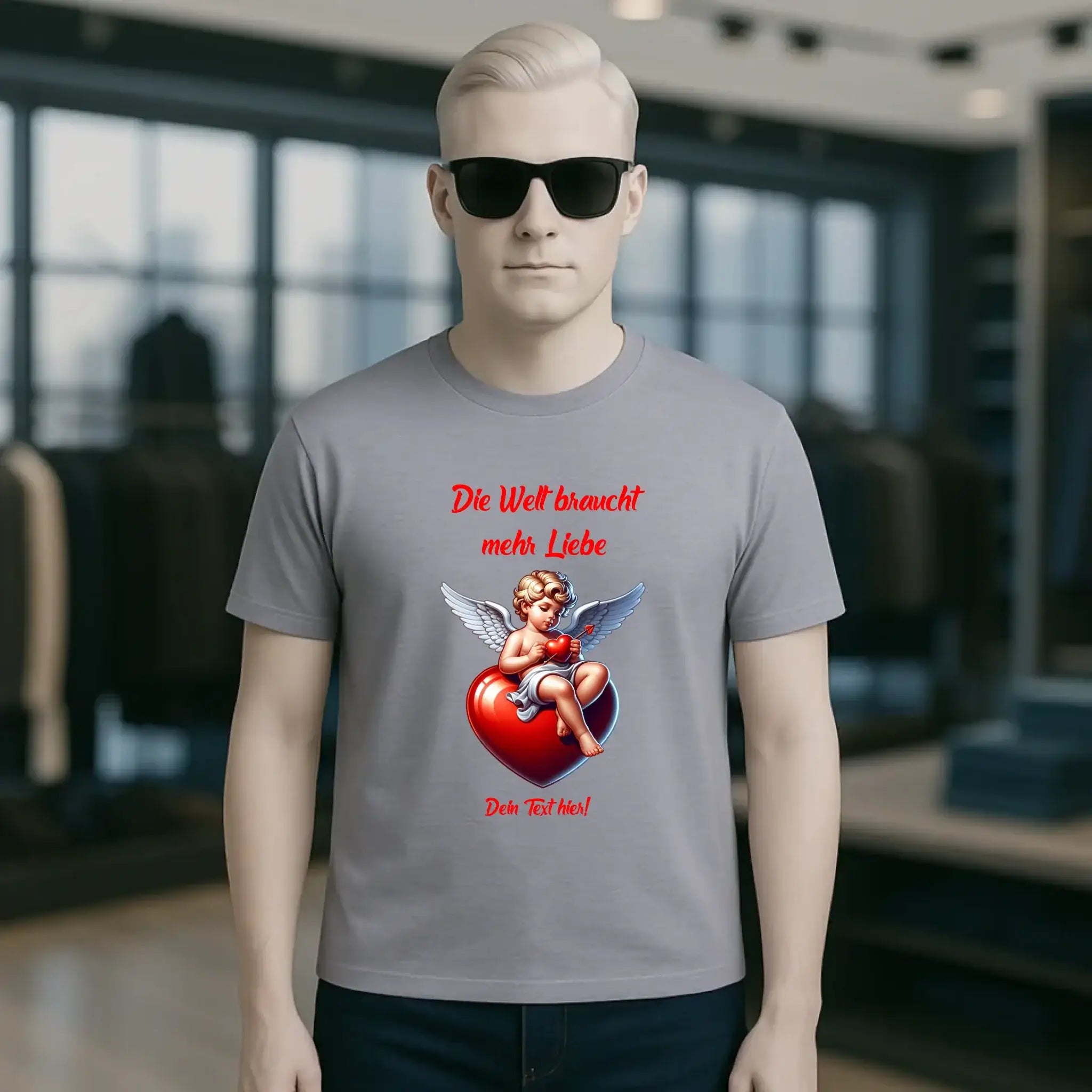 Mehr Liebe • Valentinstag • Unisex Premium T-Shirt XS-5XL aus Bio-Baumwolle für Damen & Herren • Exklusivdesign • personalisiert