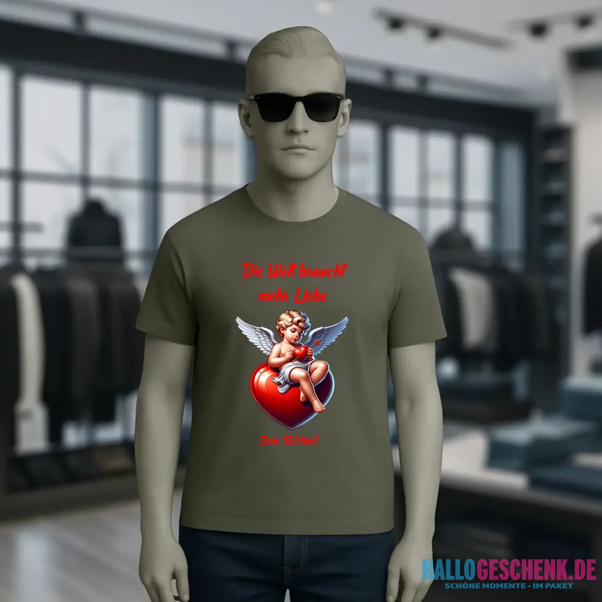 Mehr Liebe • Valentinstag • Unisex Premium T-Shirt XS-5XL aus Bio-Baumwolle für Damen & Herren • Exklusivdesign • personalisiert